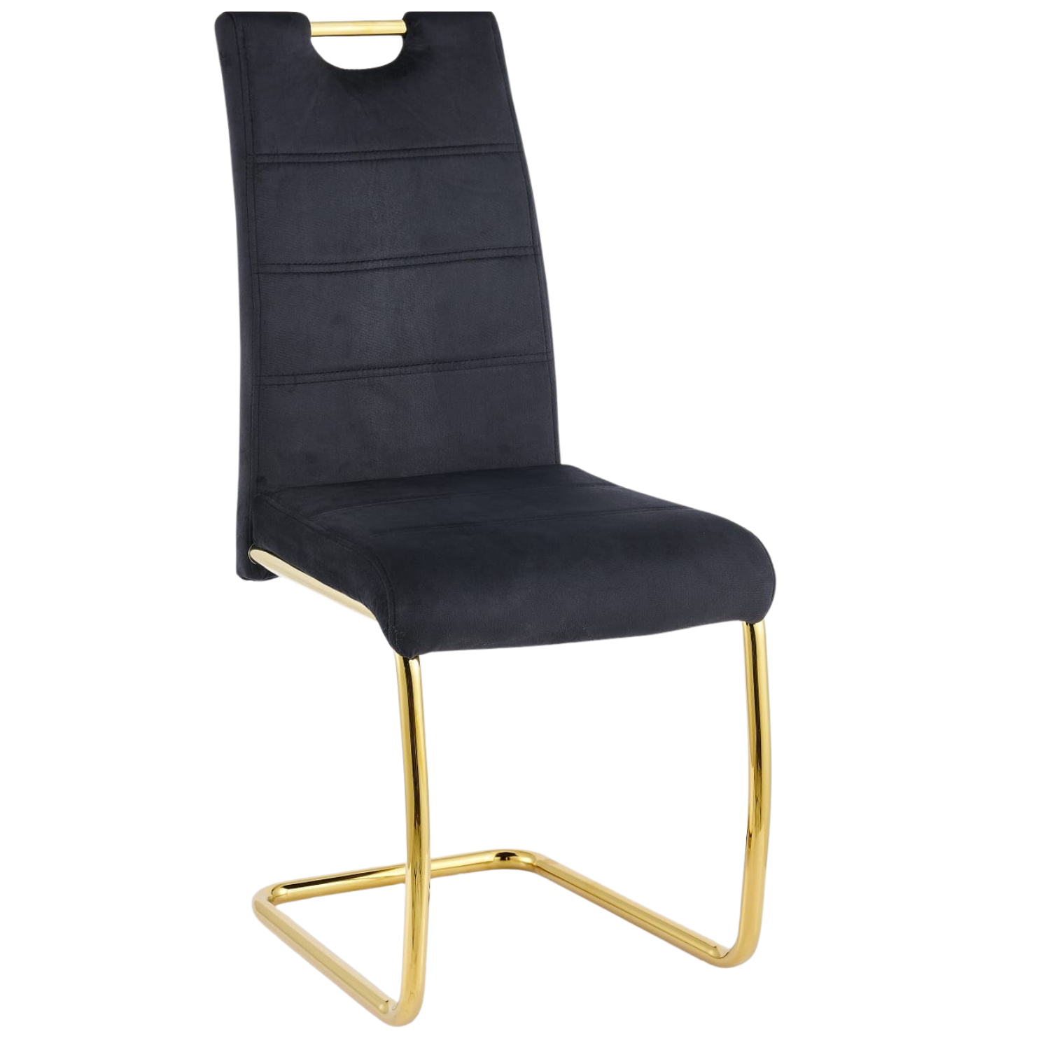 Chaise en Velours – Pieds en Acier Inoxydable Argenté ou Doré