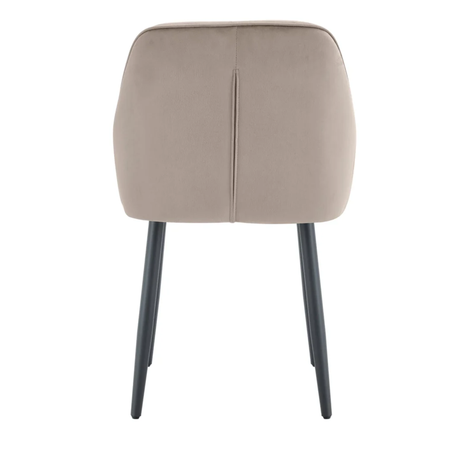 Chaise Assise en velours avec Piètement en métal noir