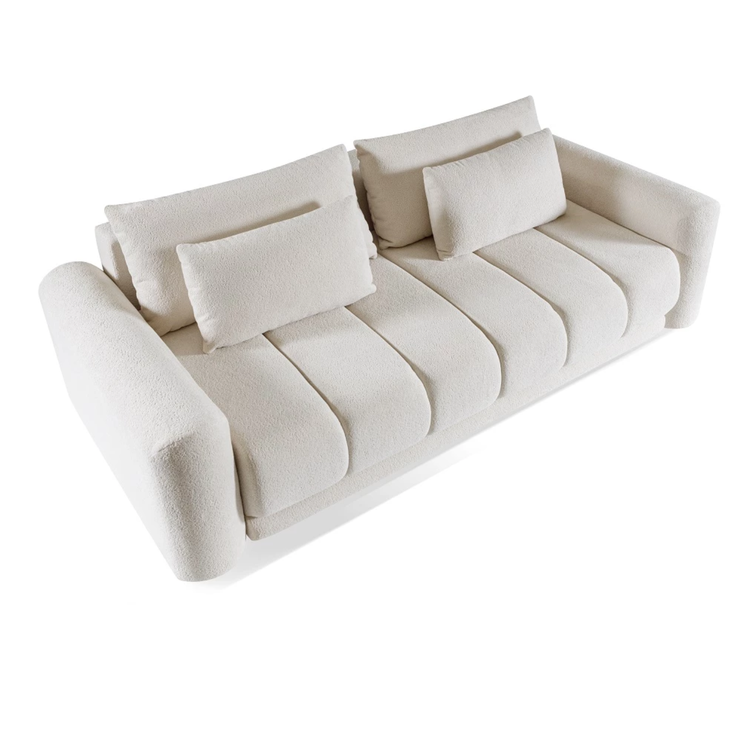 Canapé-lit 3 places 250 cm – Beige, convertible avec coffre et couchage XXL 163x200 cm