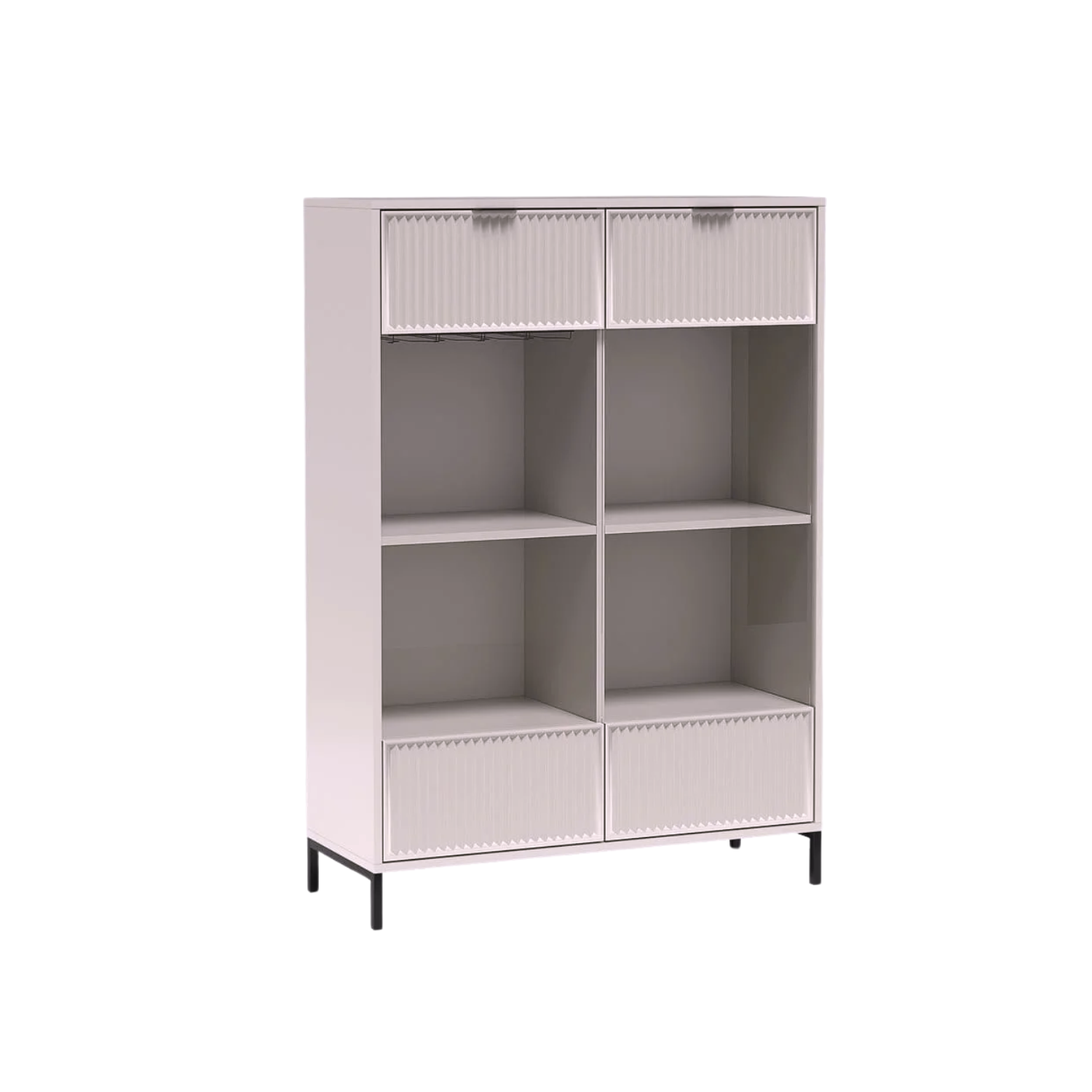 Vitrine Élégante avec Support à Verres et Éclairage LED - Decora Home