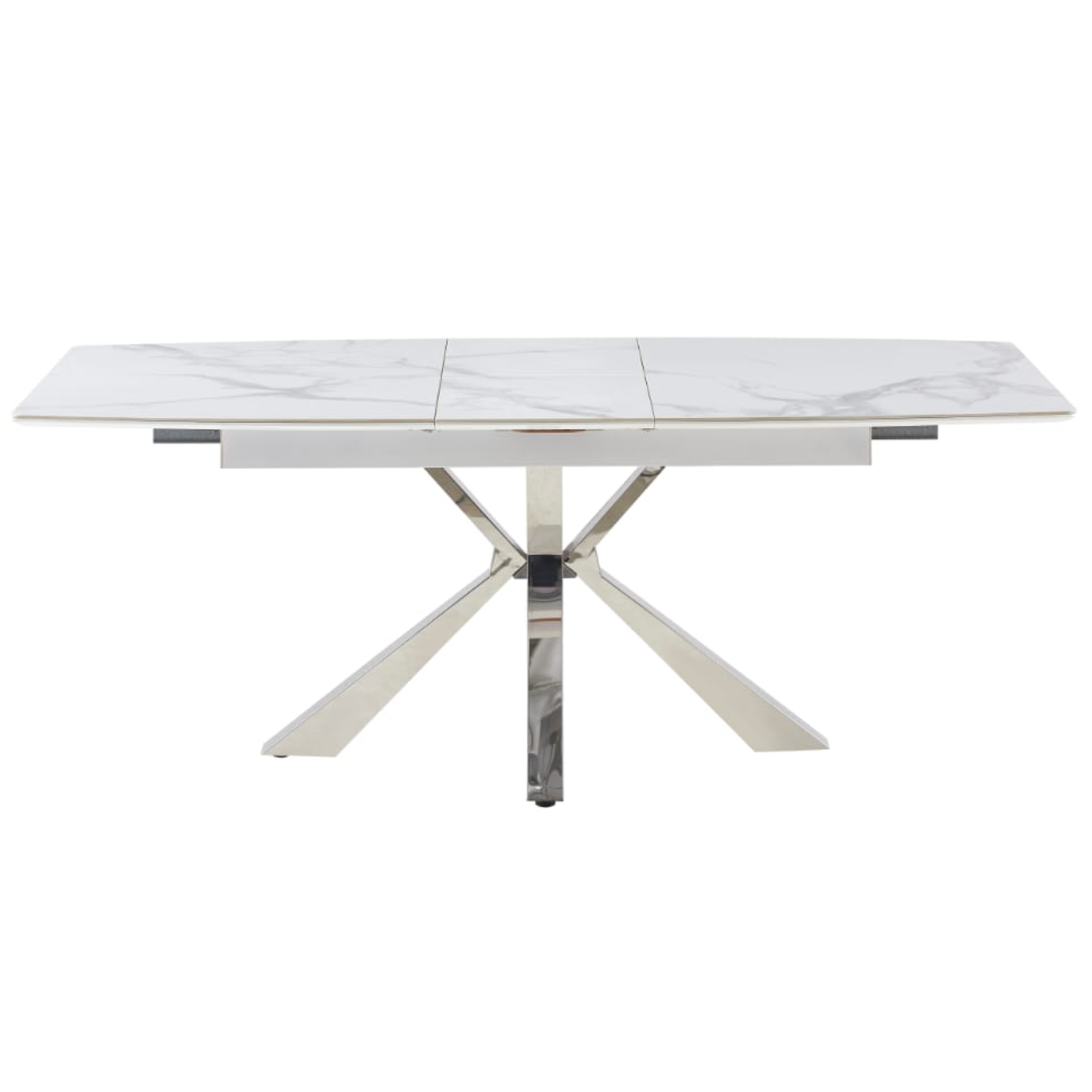 Table a manger extensible en marbre et pieds métallique