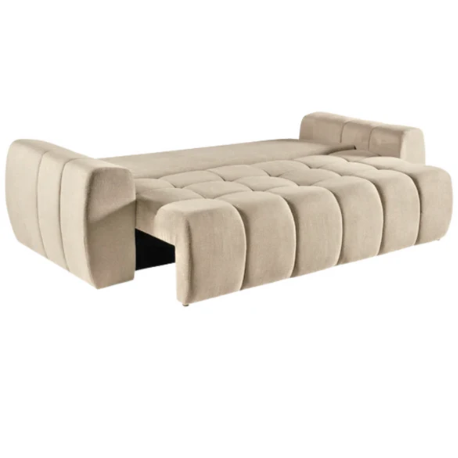 Canapé convertible avec accoudoirs – Couchage élargi & confort moderne en tissu Dunbar 25, disponible en gris ou en beige
