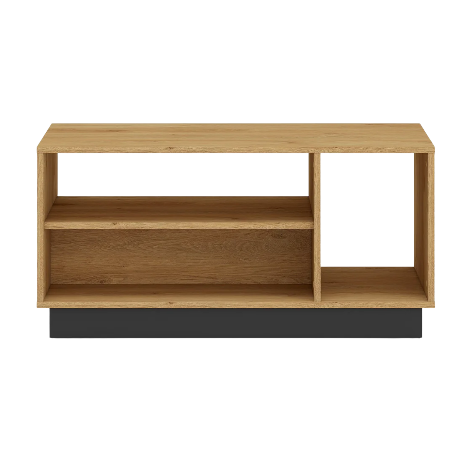 Table Basse en Chêne Élégant avec Base Noire - Design Moderne et Pratique