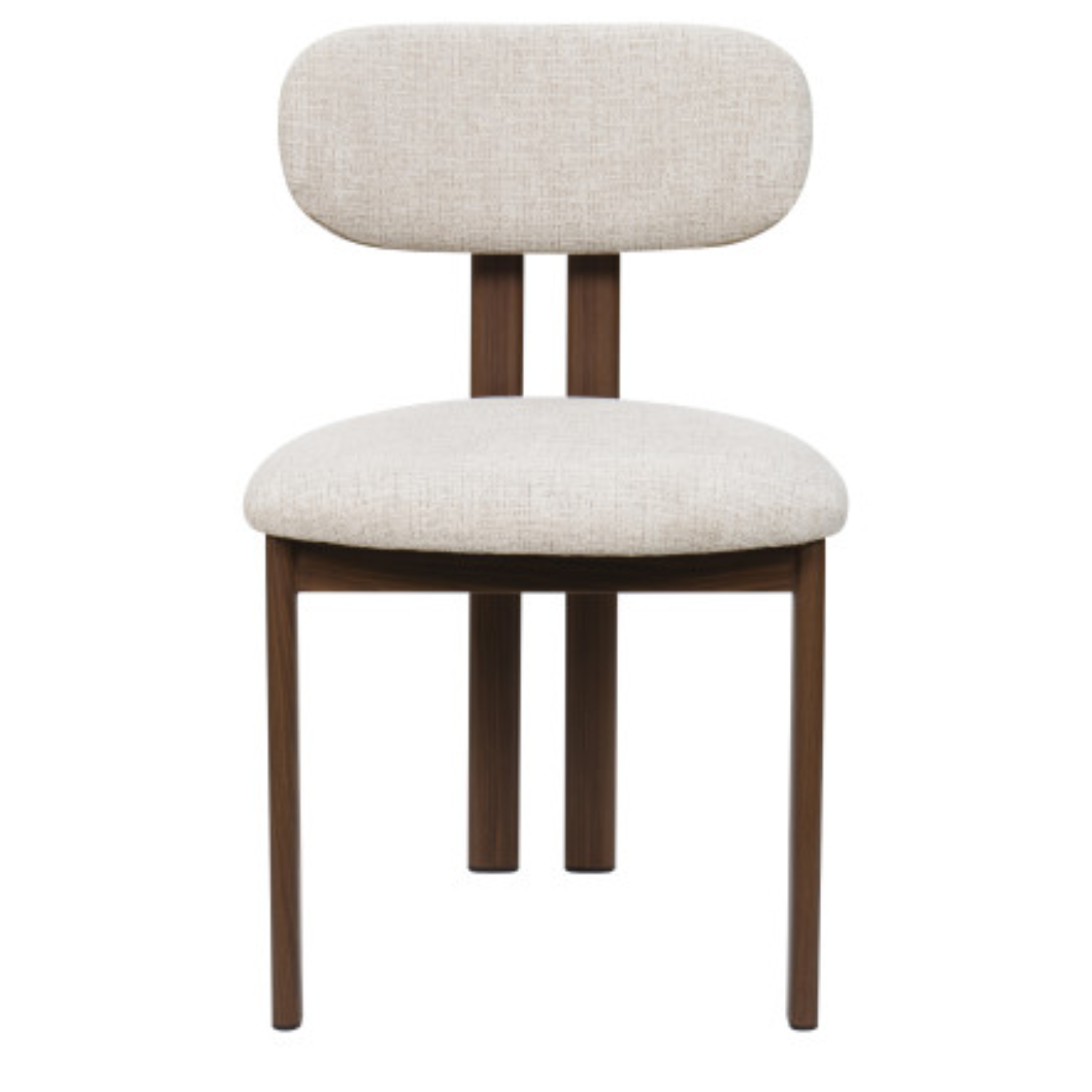 Chaise design VARENA – Assise et dossier en tissu, piétement acier (Blanc ou Beige)