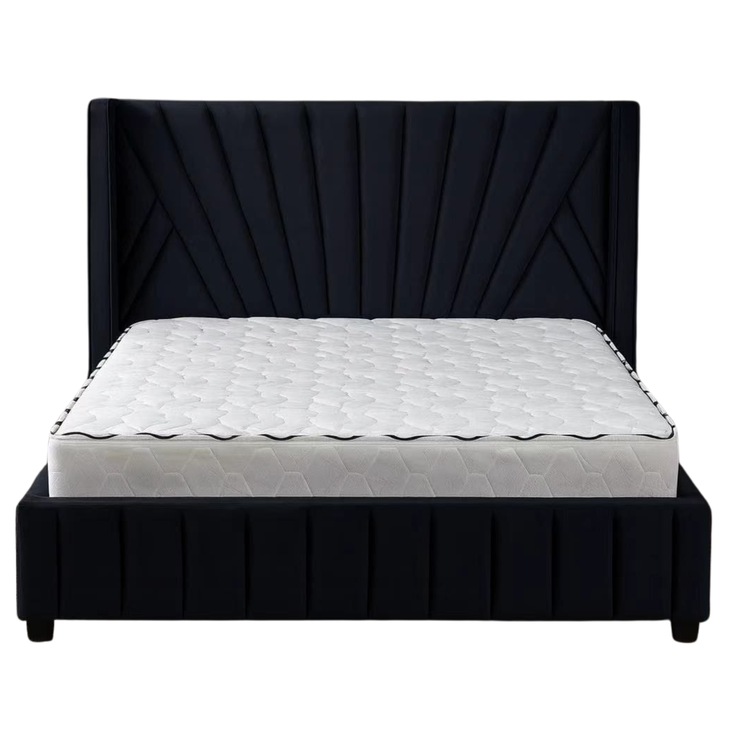 Lit velours – Cadre de lit avec sommier – 140x190, 160x200 – Beige, Gris, Taupe