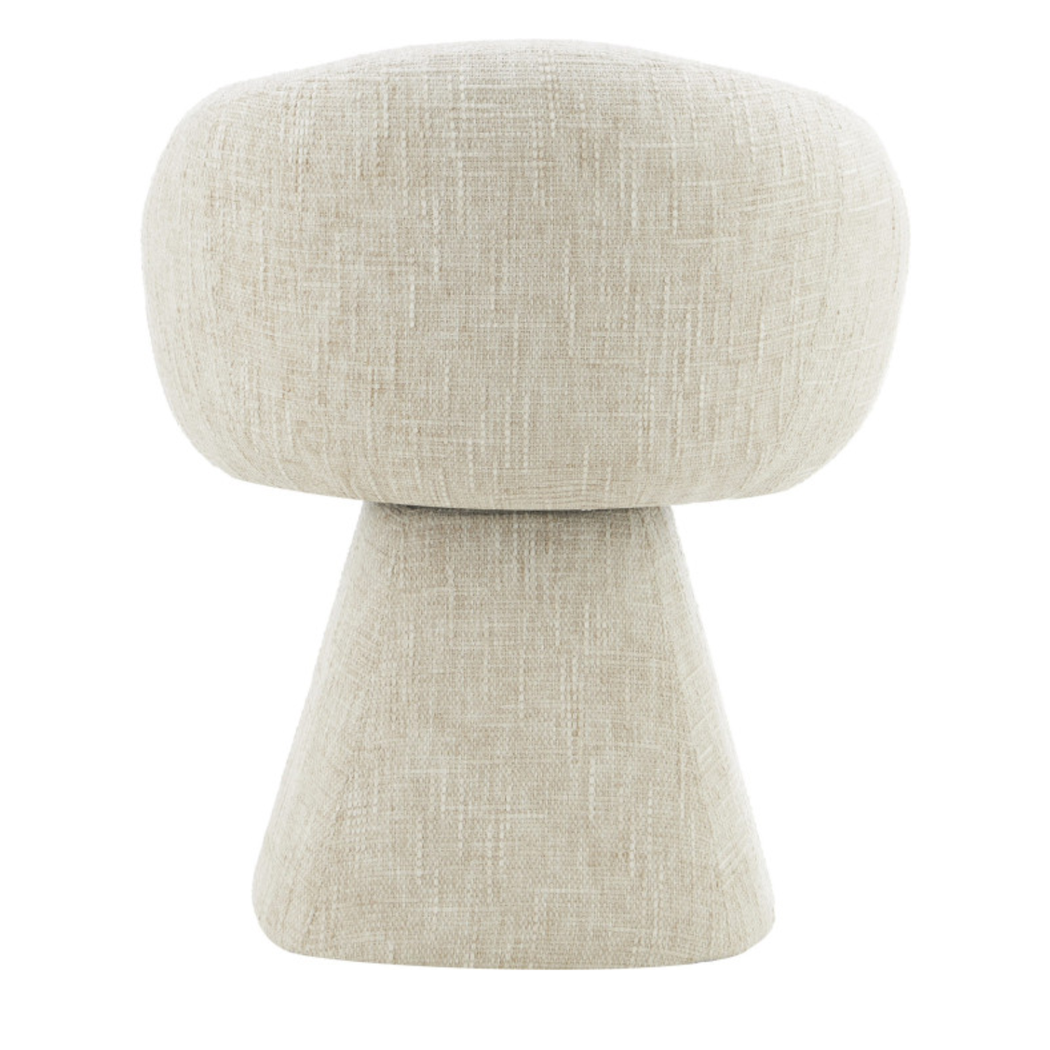 Chaise design – Assise et dossier en tissu bouclé, piétement acier (Beige / Gris clair)