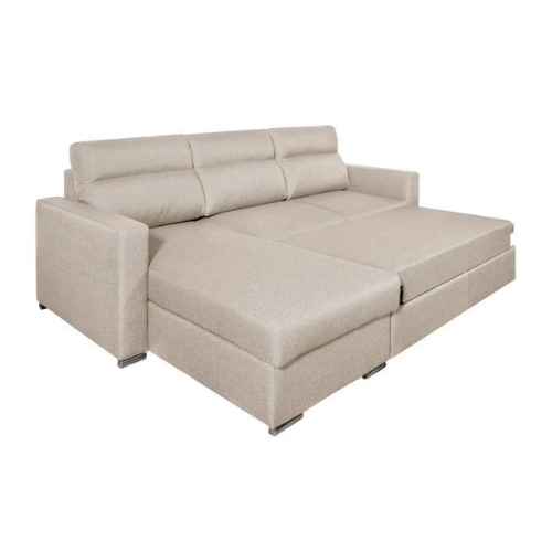 Canapé d'angle réversible convertible en tissu
