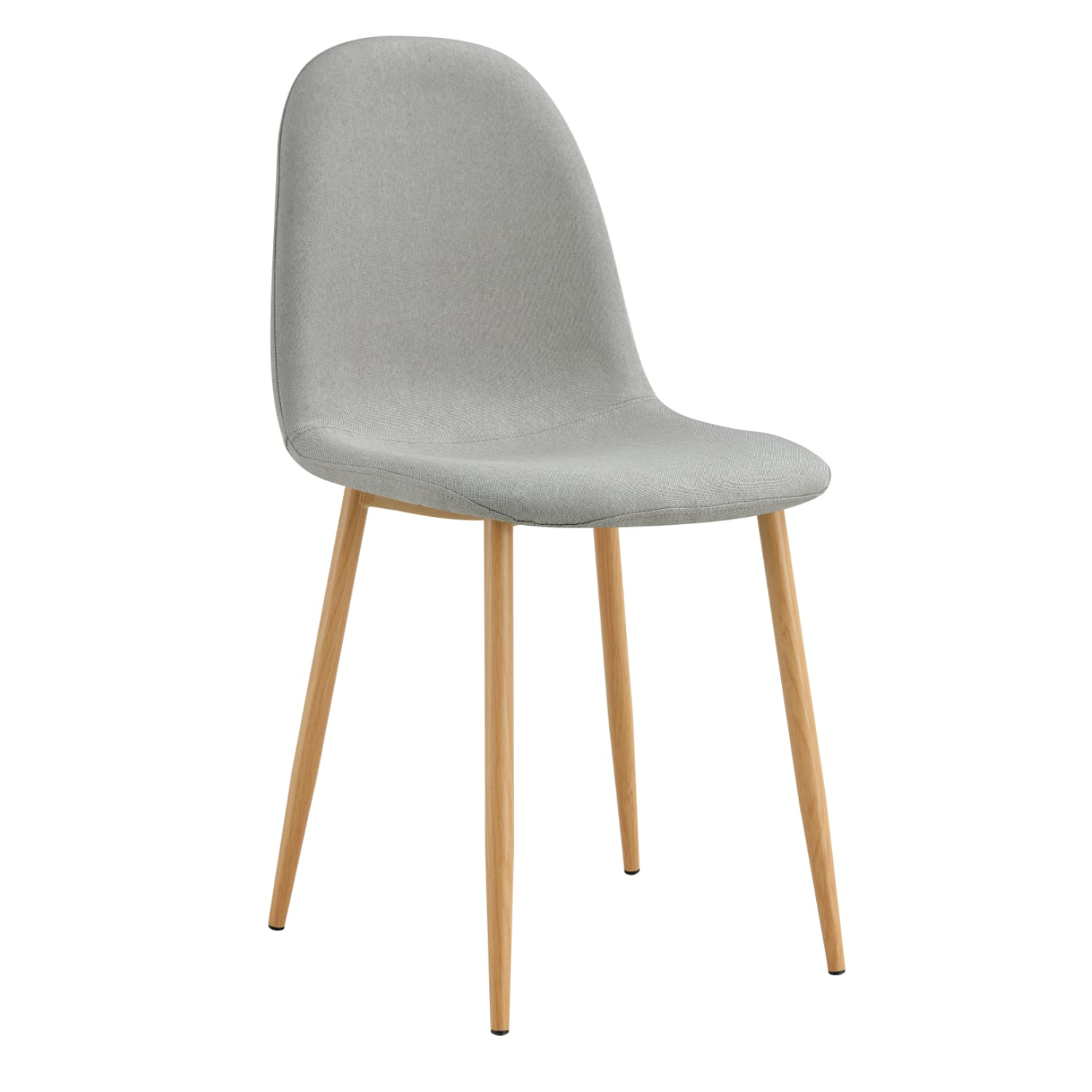 Chaise scandinave avec piètement bois et assise en tissu