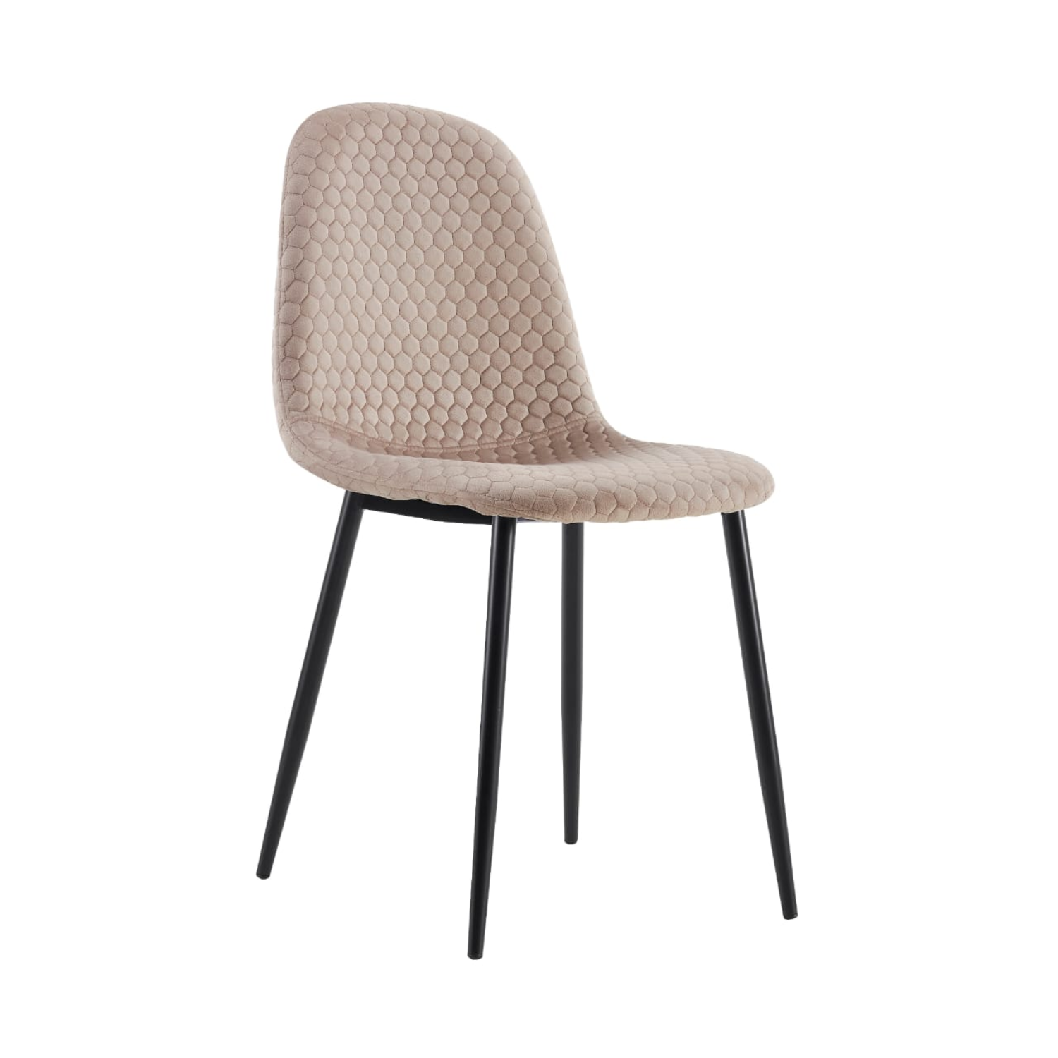 Chaise scandinave assise en velours avec Piètement en Acier