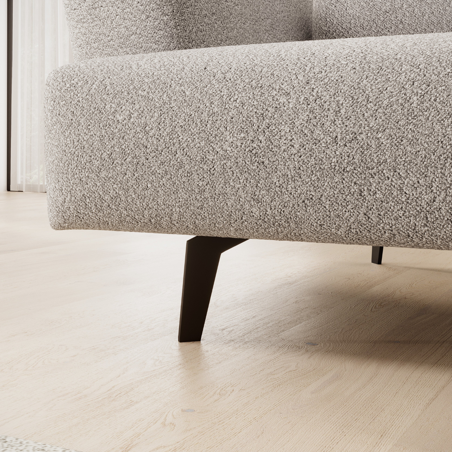 Canapé d'angle moderne avec extension électrique, fonction relax et suspension à ressorts en zigzag