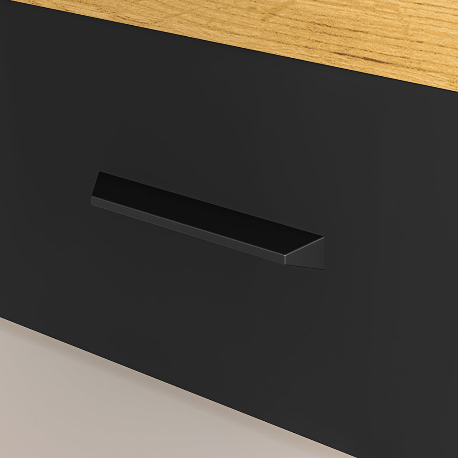 Lit en Chêne Craft Or et Noir avec Tête de Lit en Velours Noir – Design Moderne et Résistant