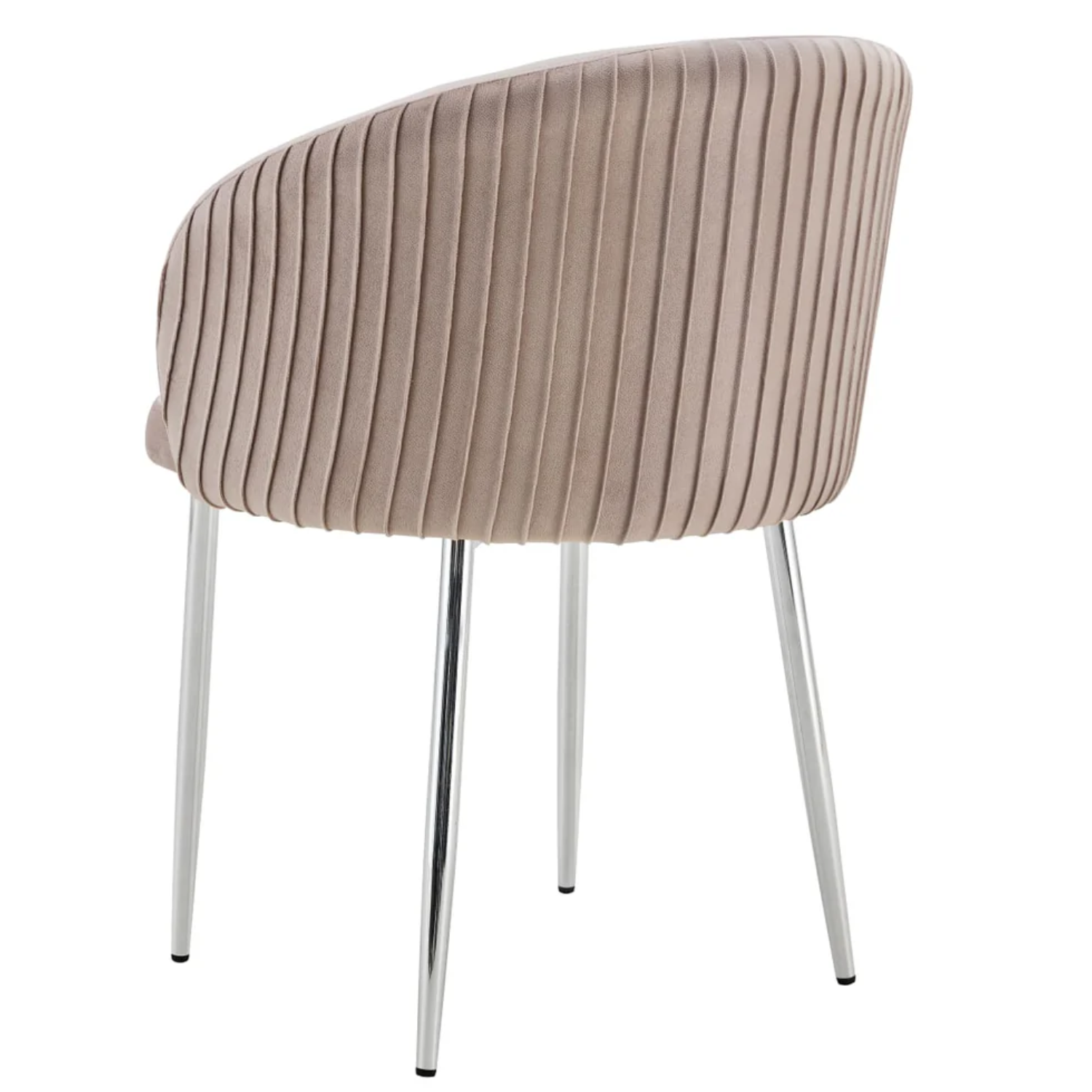 Chaise avec assise en velours et piètement en acier