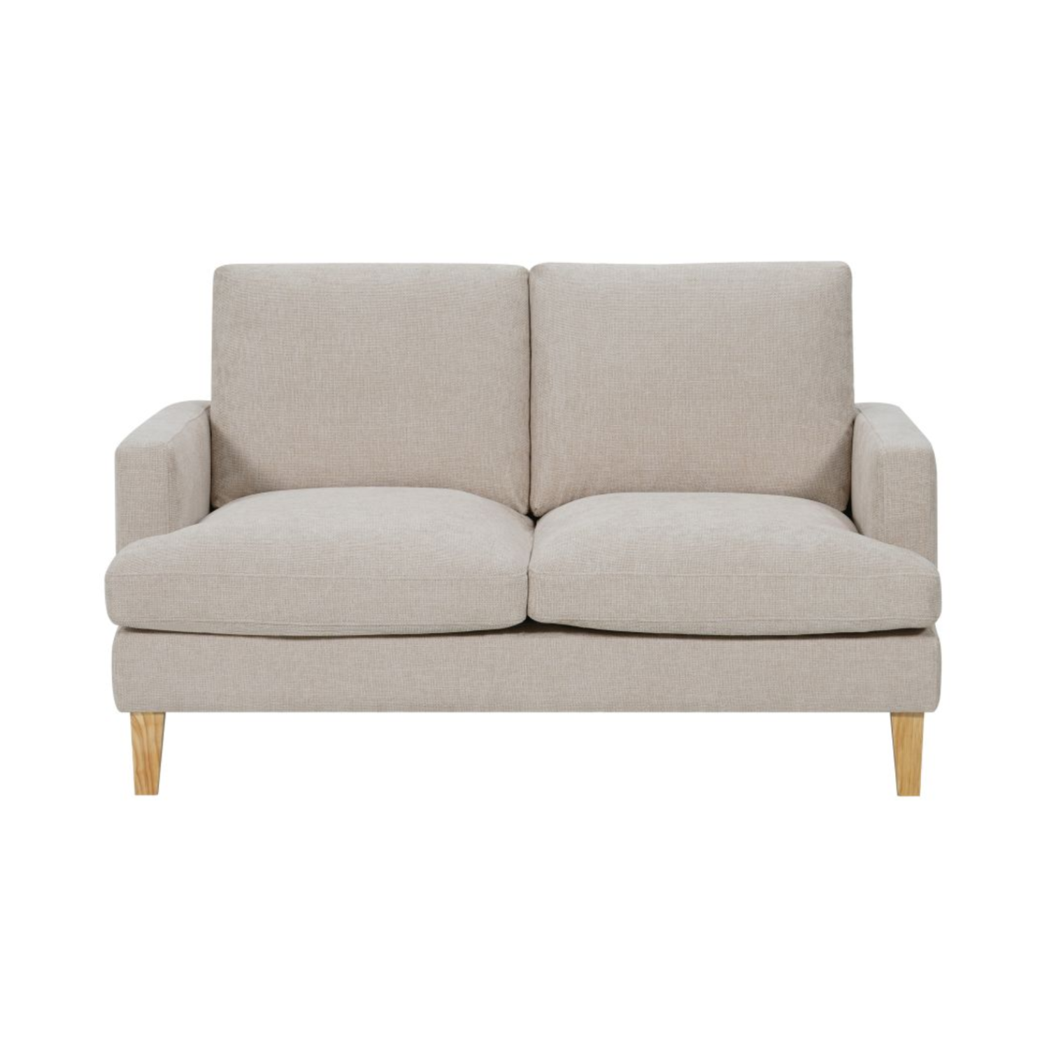 Canapé droit 2 places en tissu - Pieds Bois