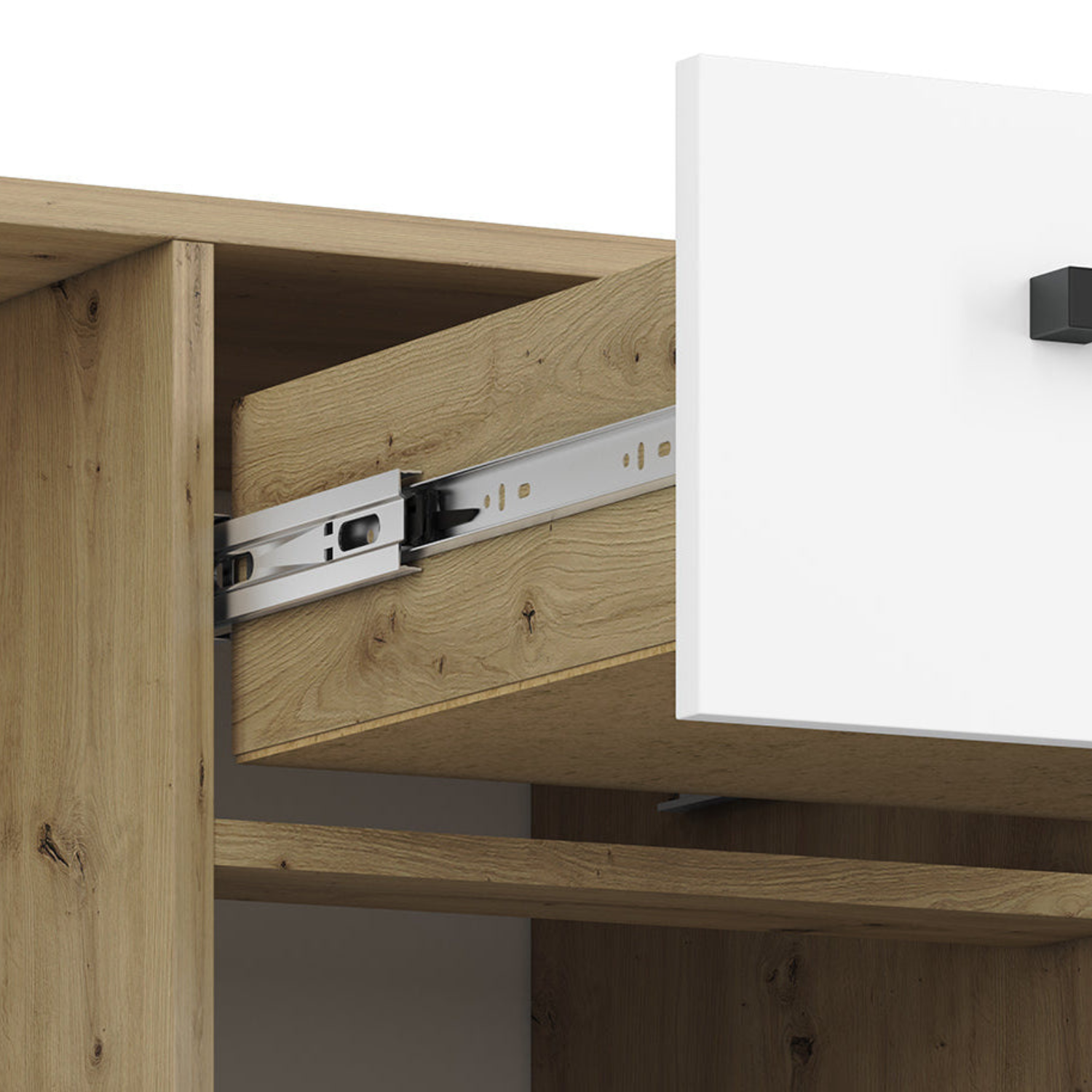 Bureau Moderne en MDF et Chêne avec Design Épuré - Idéal pour Espaces de Travail Contemporains