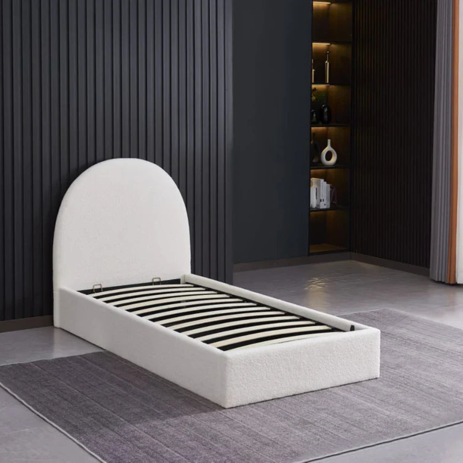 Lit Coffre Double Allegra – Élégance & Rangement Discret