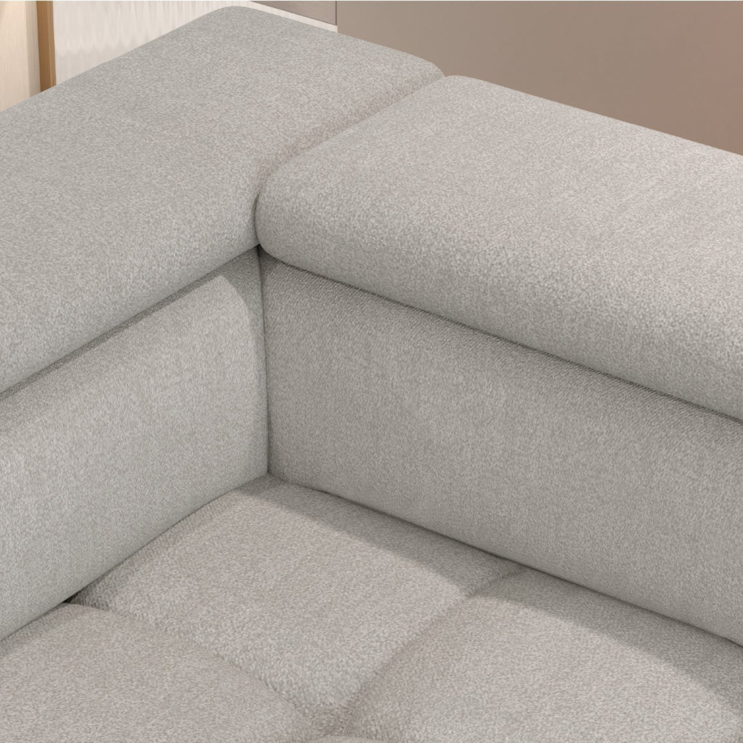 Canapé d'angle moderne avec réglage électrique de la profondeur d'assise Le canapé d'angle