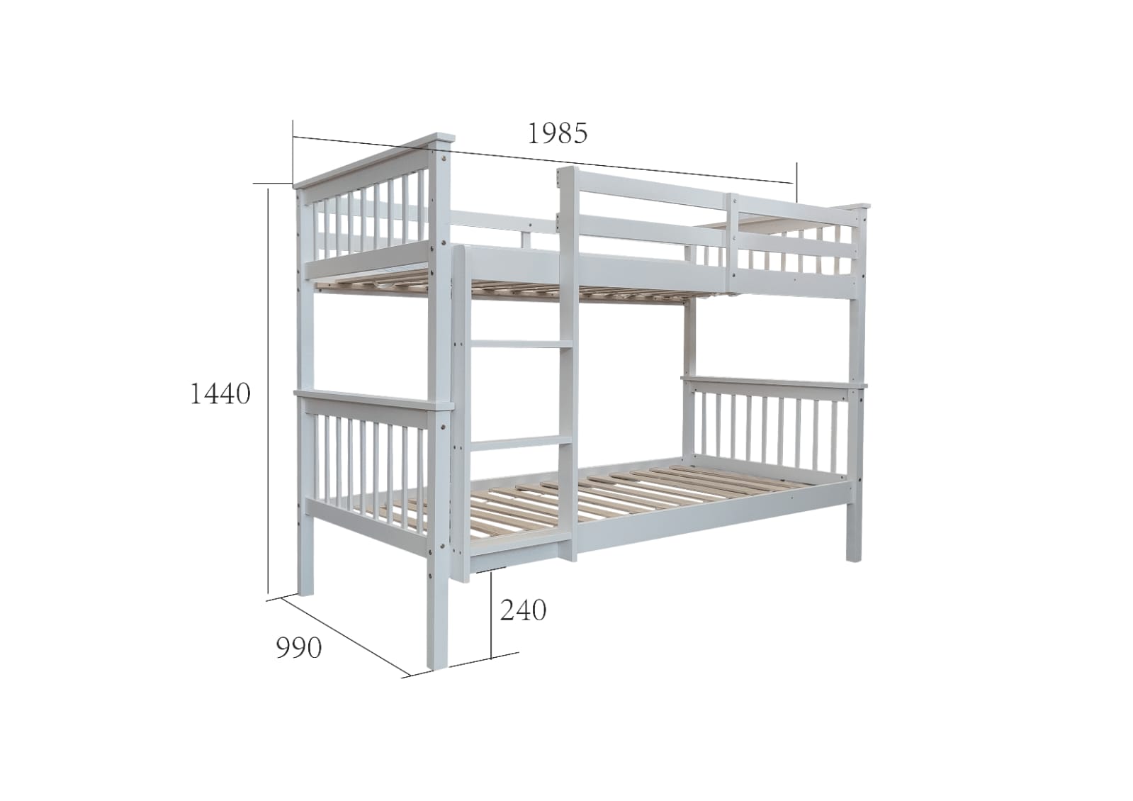 Lit superposé en bois Modèle 2+1 et 1+1 - Decora Home