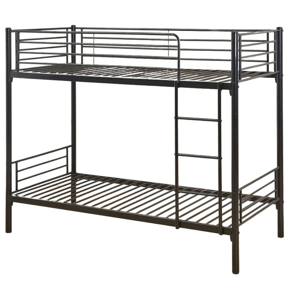 Lit superposé séparable revêtement et sommier en acier 90x 190cm - Decora Home