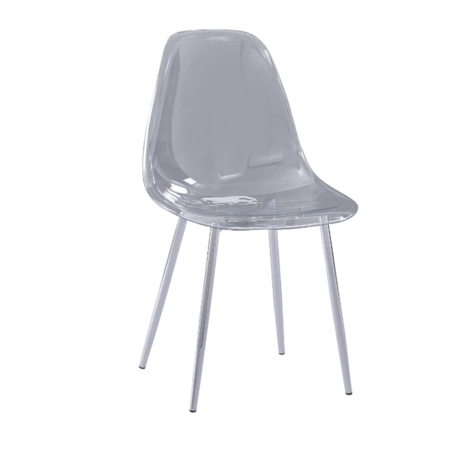 Chaise transparente – Style invisible avec piètement doré ou argenté