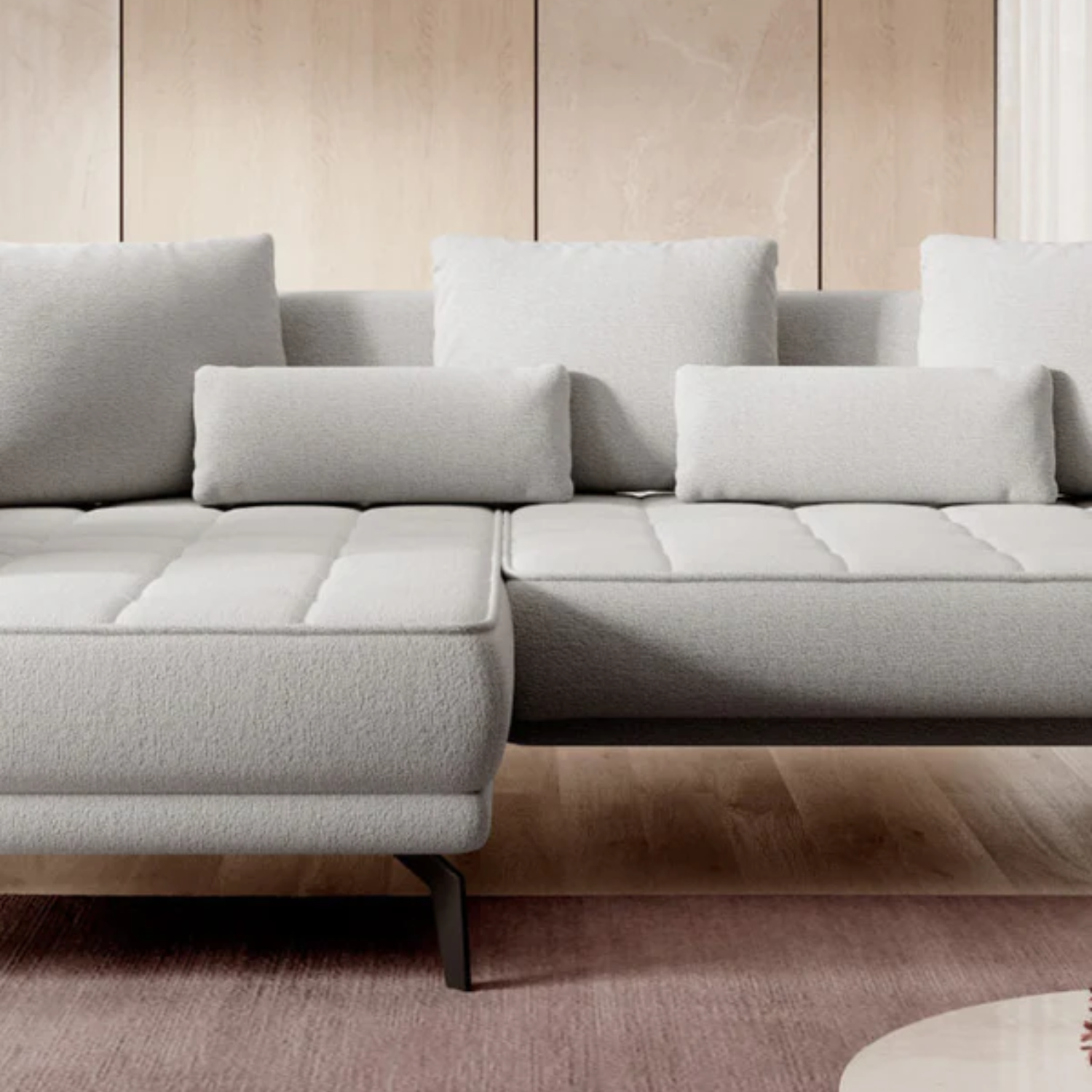 Canapé d'angle – Design Moderne et Confort Personnalisé avec Mécanisme Électrique