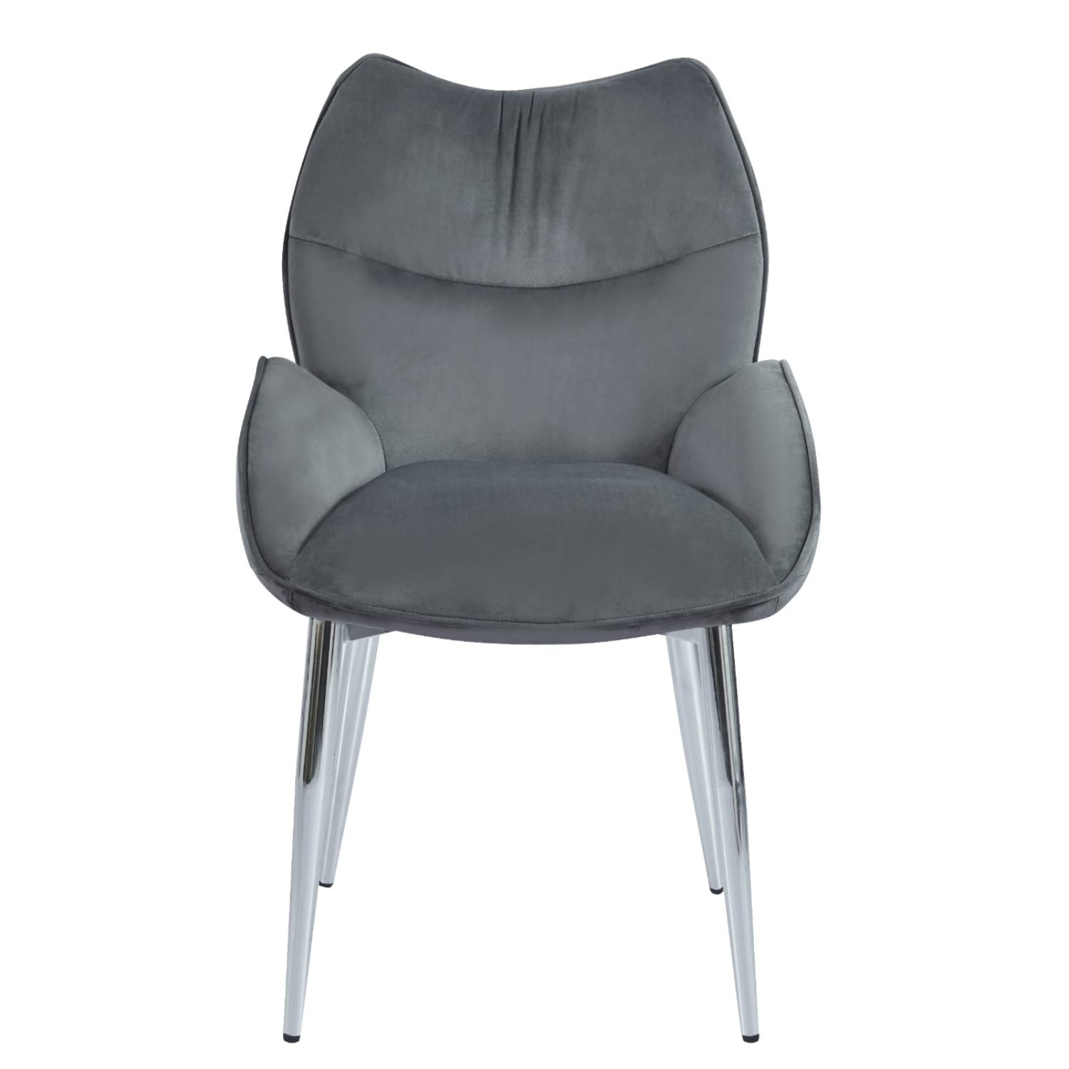 chaise Assise ergonomique en velours & pieds métal