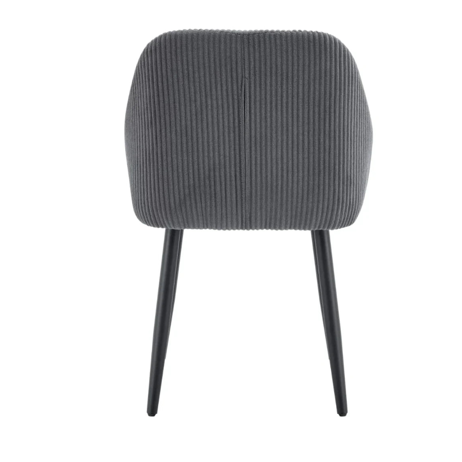 Chaise en tissu côtelé – Design moderne et confortable avec piètement métal noir