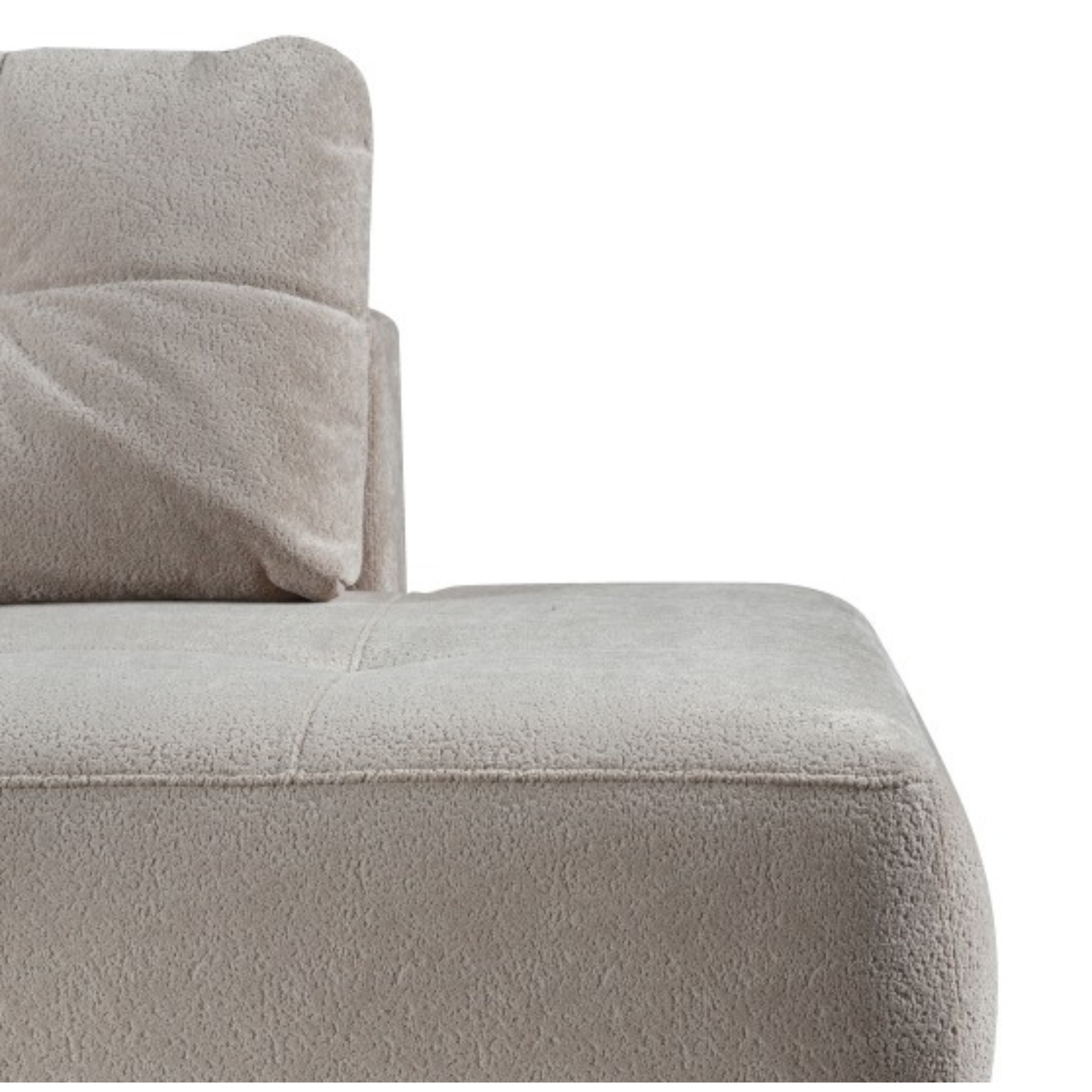 Canapé d’angle droit extensible avec rangement – 283 cm – Beige clair