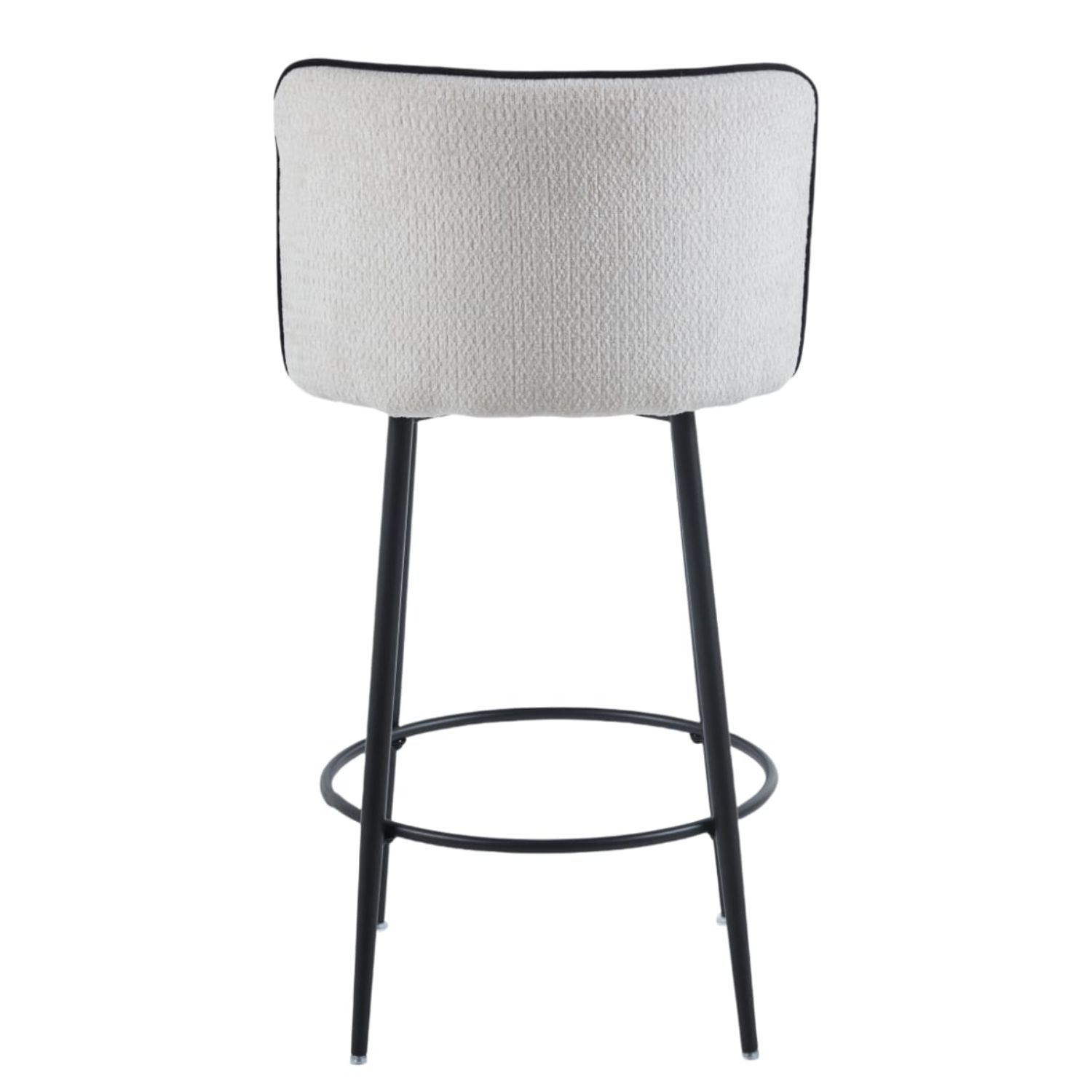 Tabouret de bar en velours – Pied métal noir – Assise confortable– H99 cm
