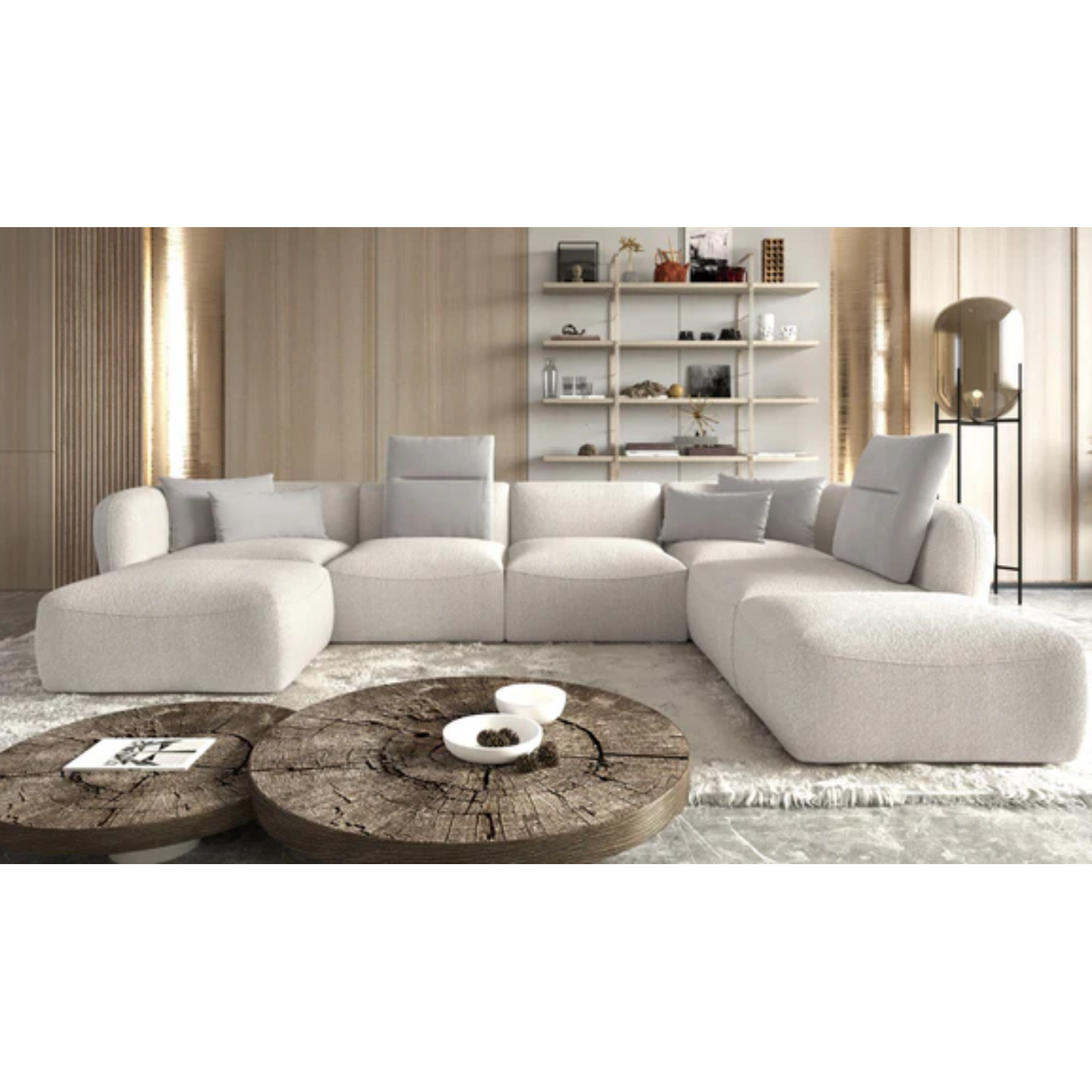 Canapé d'Angle XL en forme U Élégance et Confort