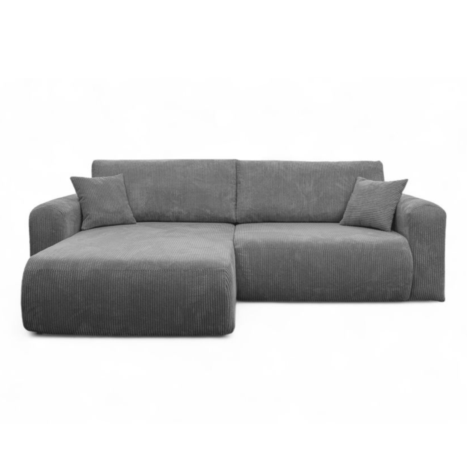 Canapé d’Angle Réversible – 4 Places – Convertible avec Coffre – Tissu Bouclette ou Velours Côtelé