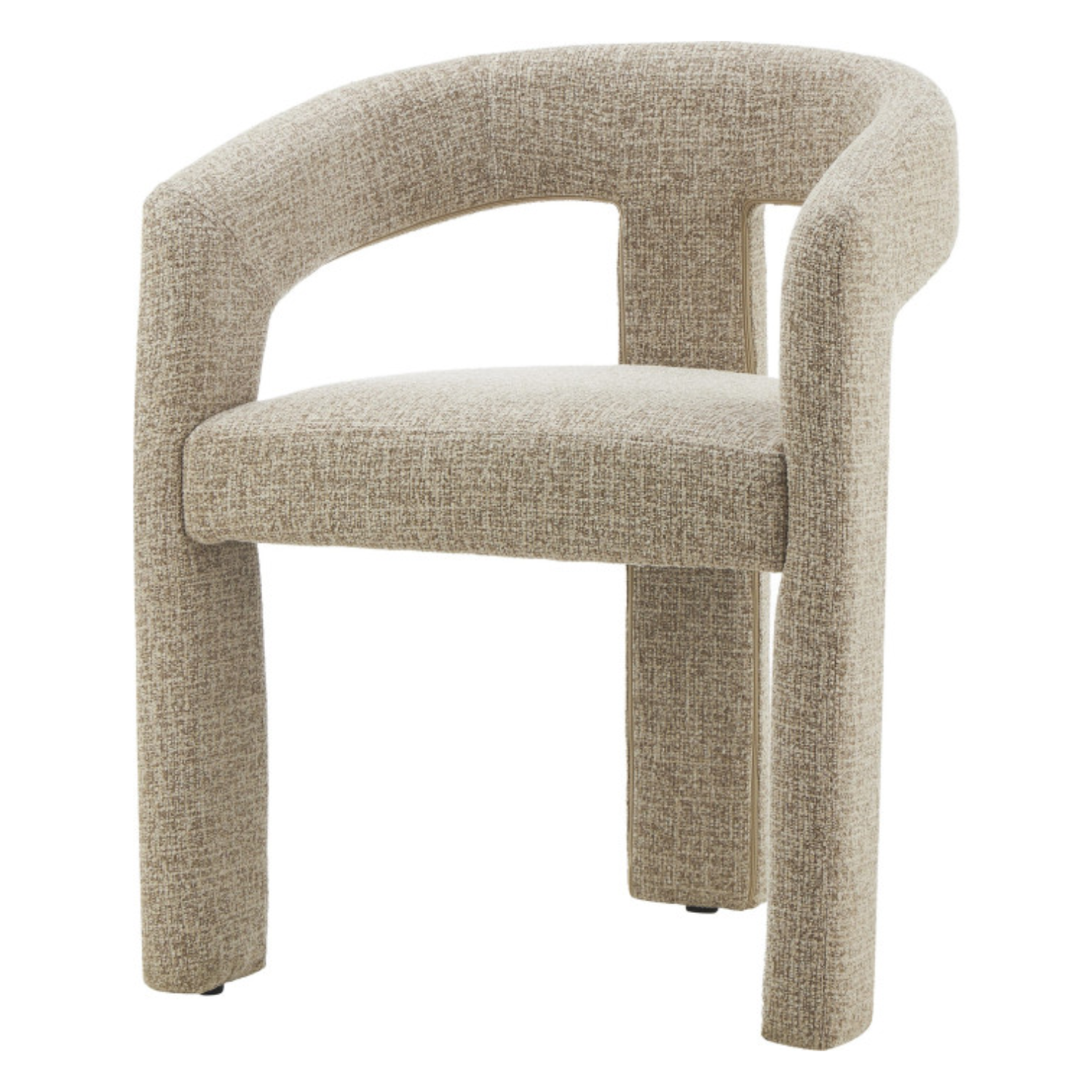 Chaise design – Assise et dossier en tissu, piétement acier (Vert kaki ou Gris clair)
