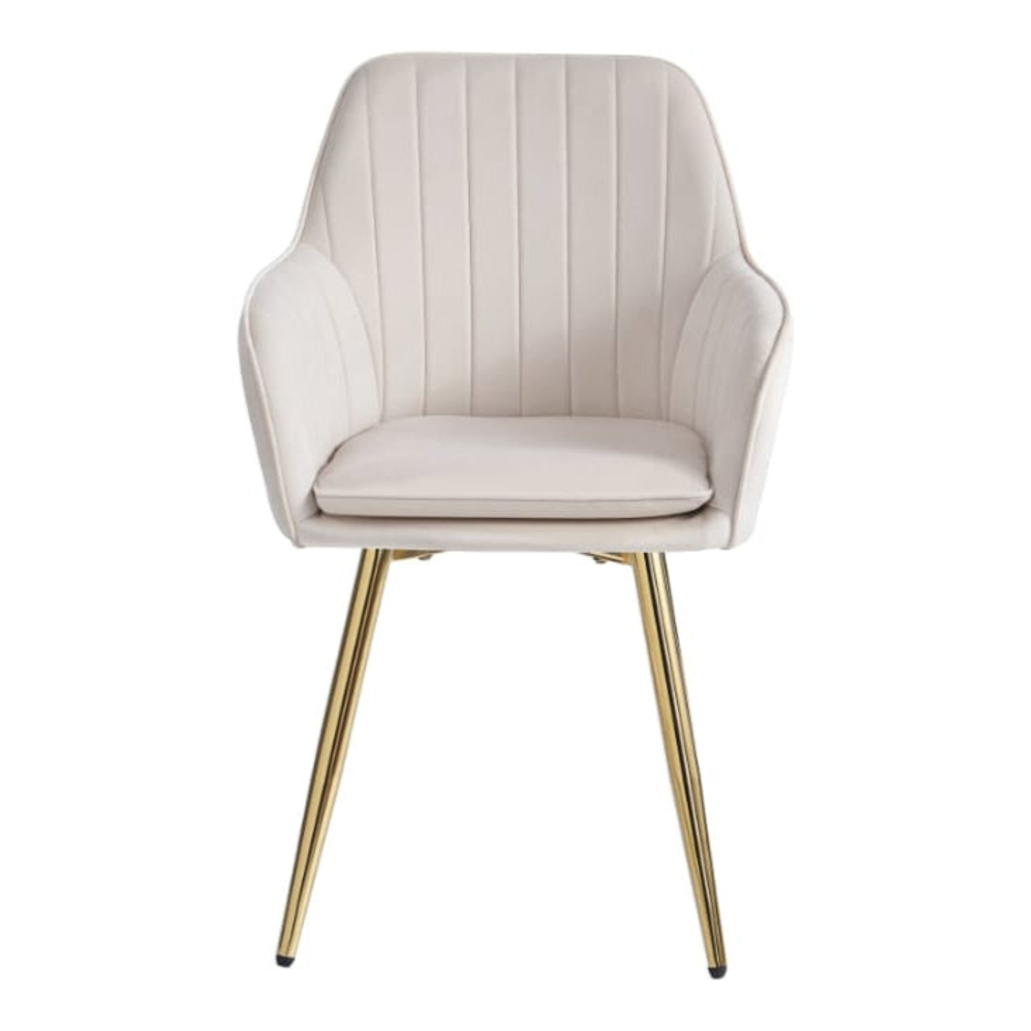 Chaise en similicuir doudou ou velours avec piètement en acier