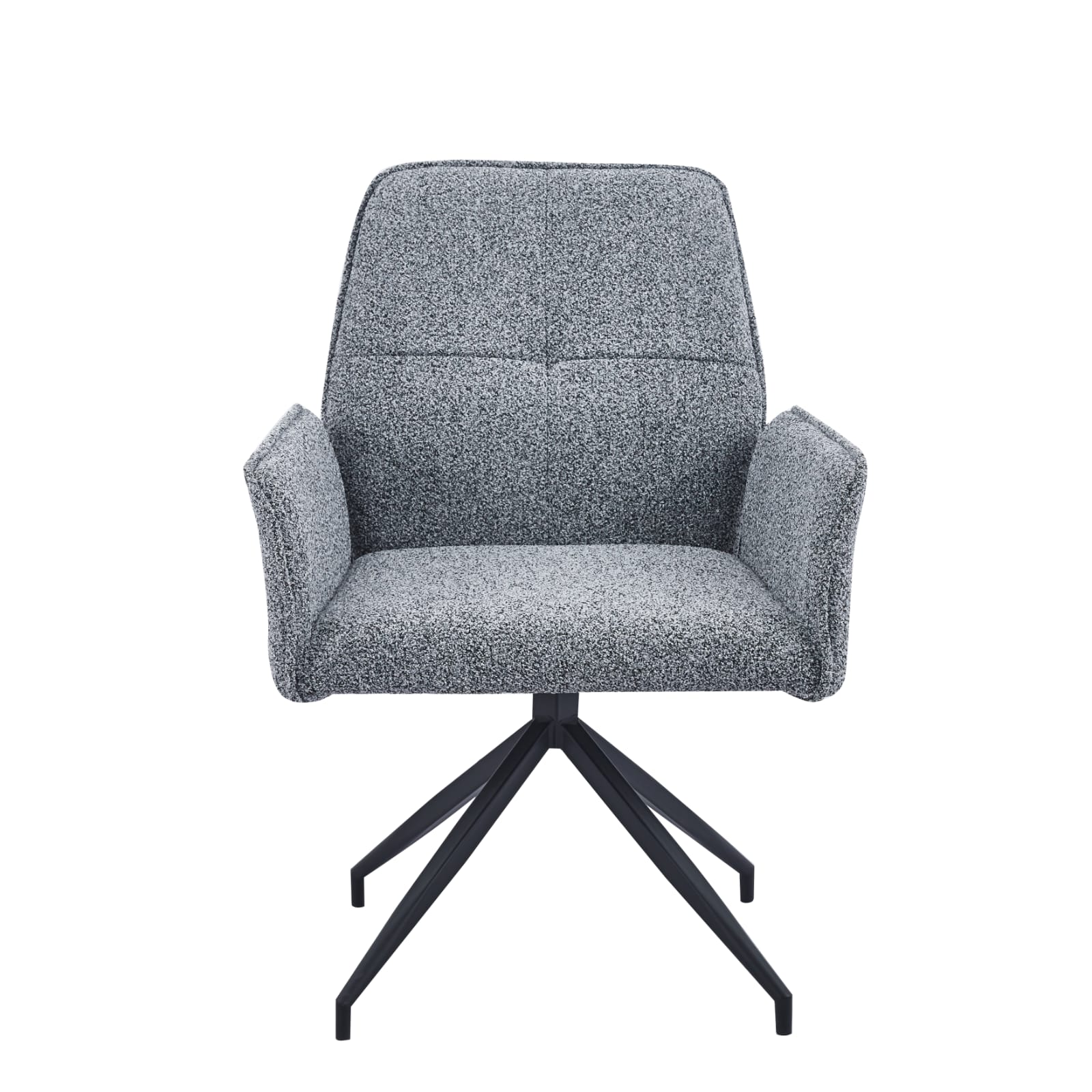 Chaise pivotante – Assise Confortable en Tissu haut de gamme & Piétement Métal Noir , rotation 360° - Decora Home