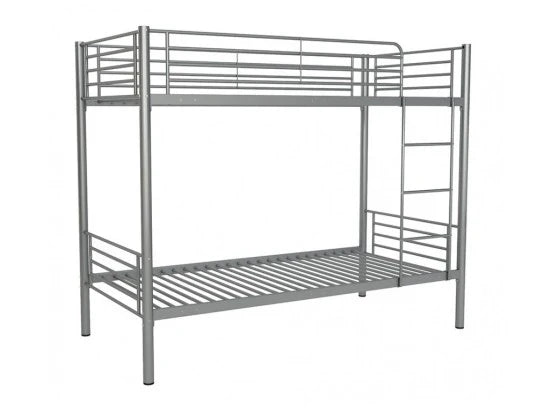 Lit superposé séparable revêtement et sommier en acier 90x 190cm - Decora Home