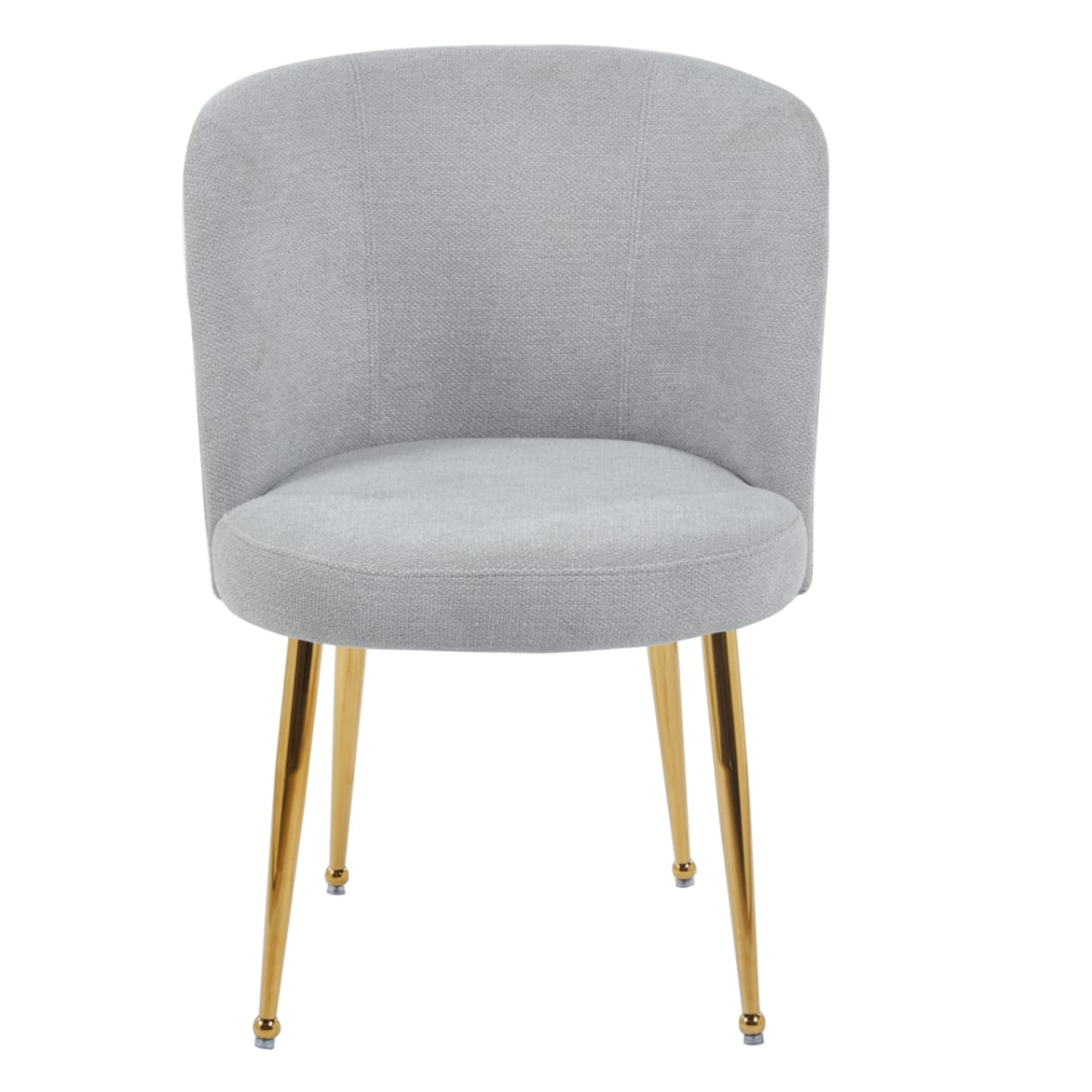 Chaise en tissu effet lin avec piètement métal– Design moderne et confortable