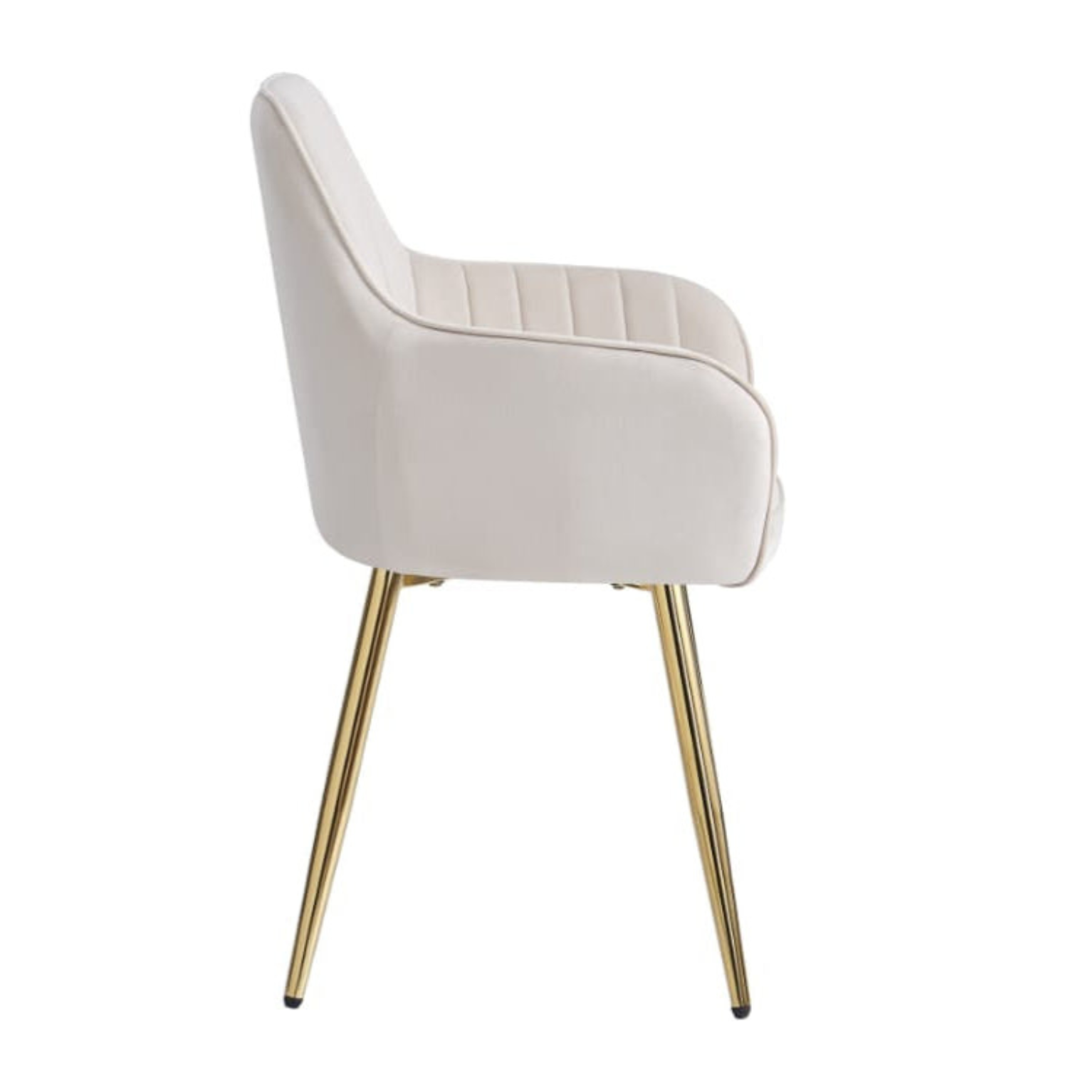 Chaise en similicuir doudou ou velours avec piètement en acier
