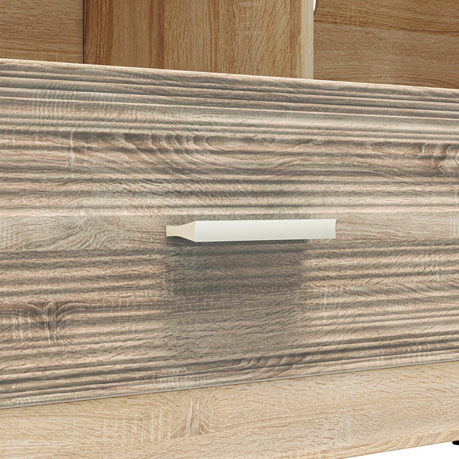 Meuble TV moderne Sonoma Light & Truffe – design élégant avec tiroirs renforcés