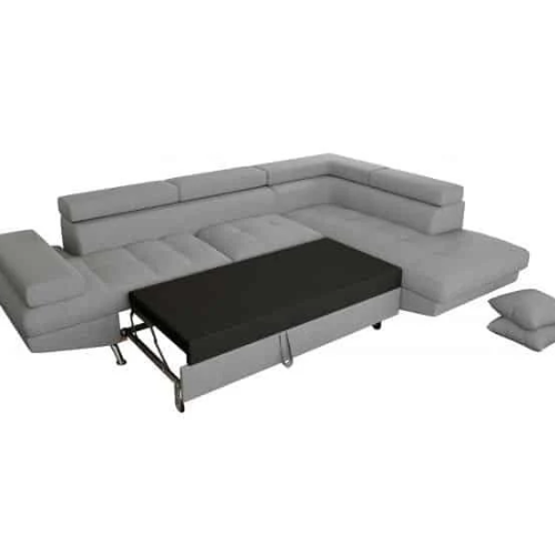 Canapé d'angle convertible panoramique 5 places avec coffre – Confort, design et praticité au quotidien