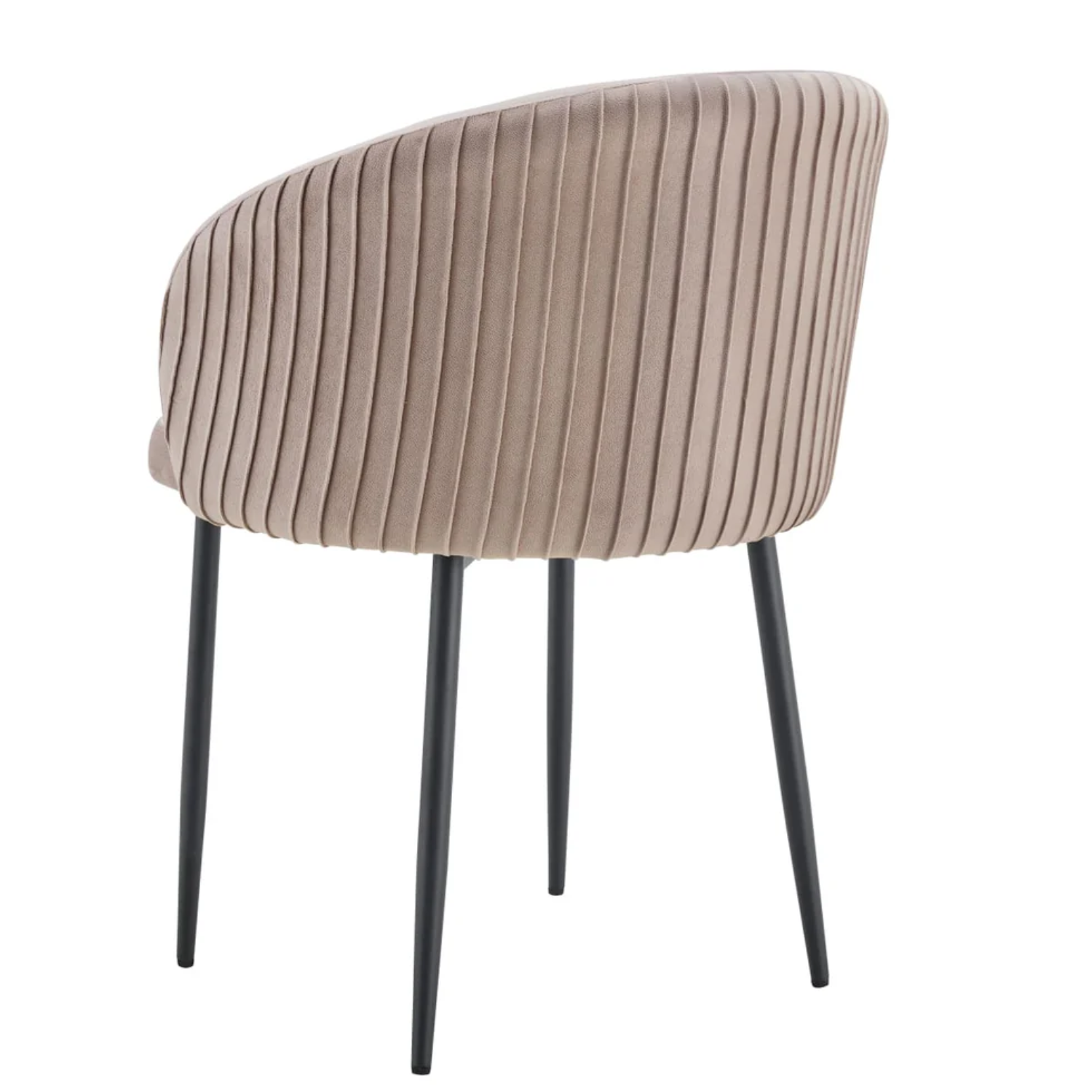 Chaise avec assise en velours et piètement en acier