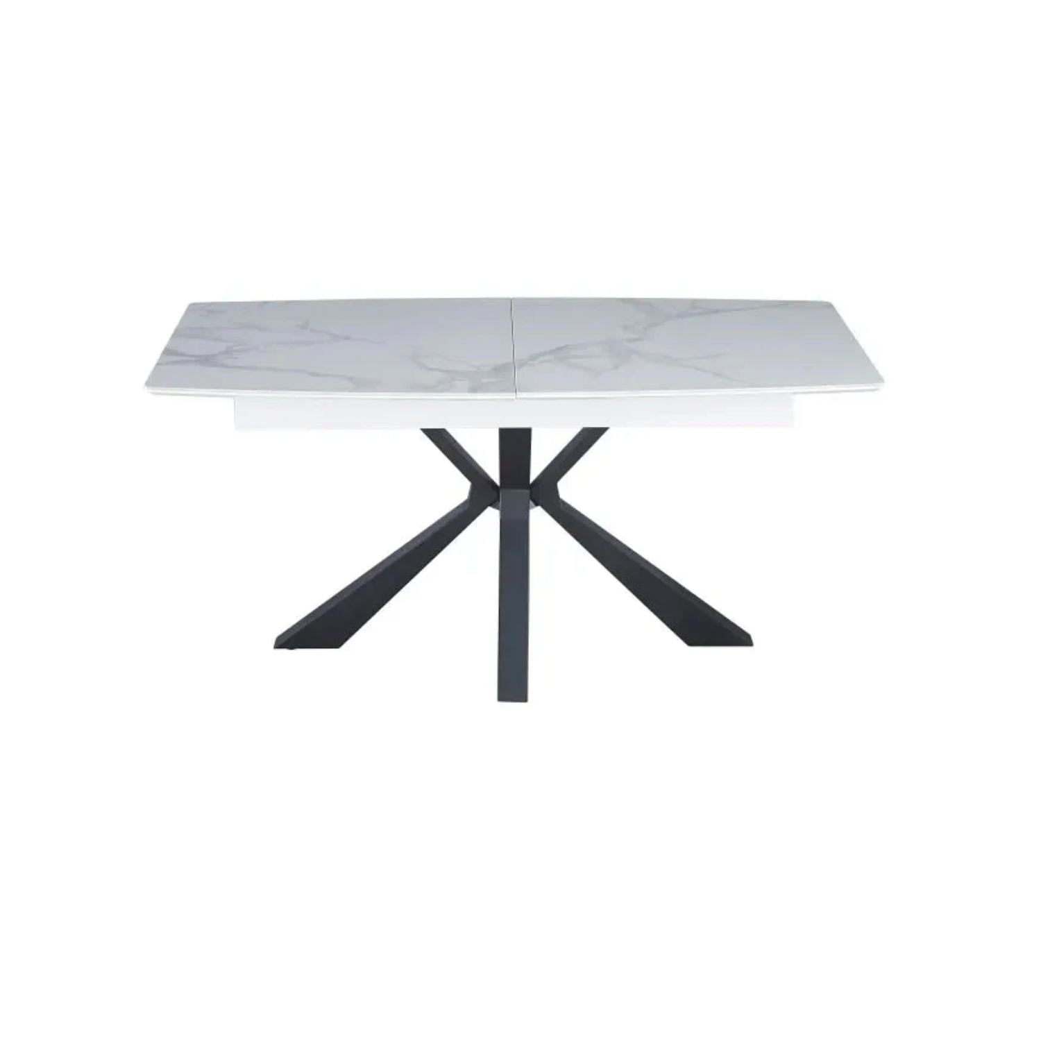 Table a manger extensible en marbre et pieds métallique