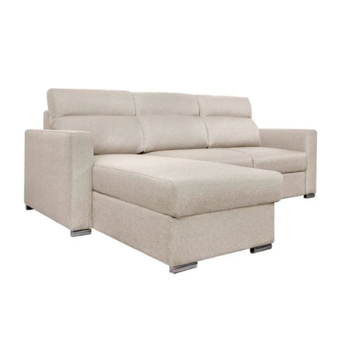 Canapé d'angle réversible convertible en tissu