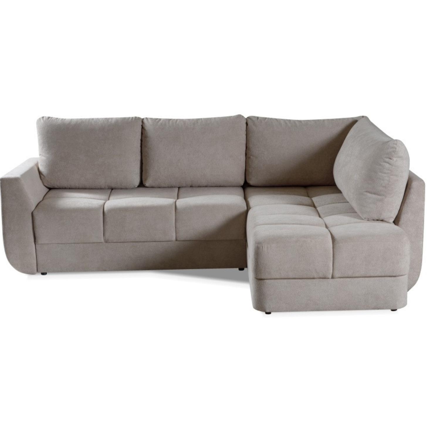 Canapé d’angle convertible avec rangement – 258 cm – Tissu Gerra 15