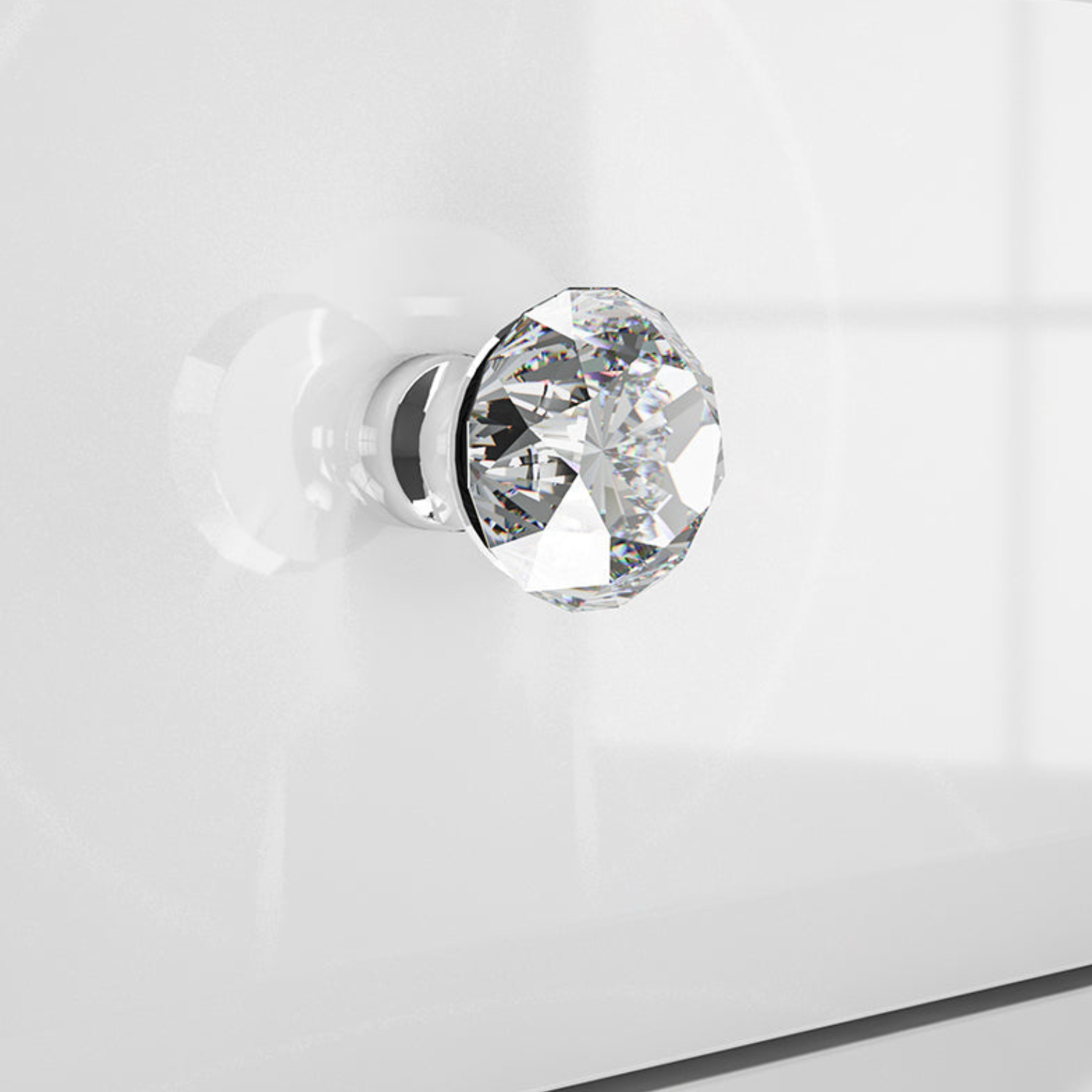Table de Chevet – Design Élégant en Blanc Brillant avec Panneau Laminé Résistant