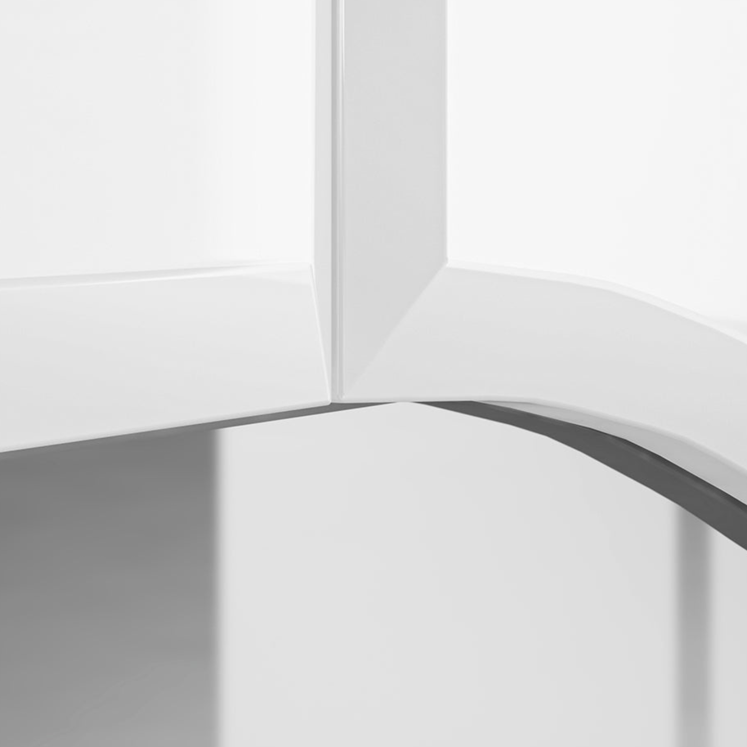 Meuble TV Moderne en Blanc Brillant avec Bordure ABS Durable et Tiroirs Spacieux