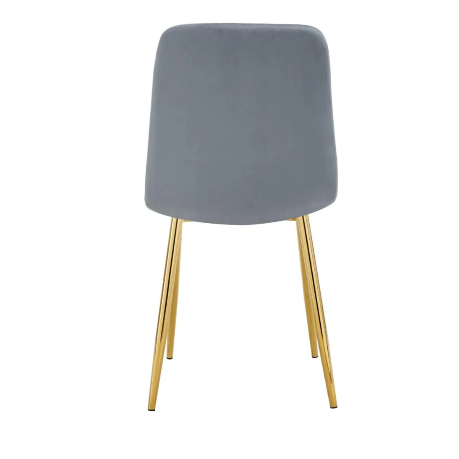 Chaise avec assise en tissu velours et piètement en acier