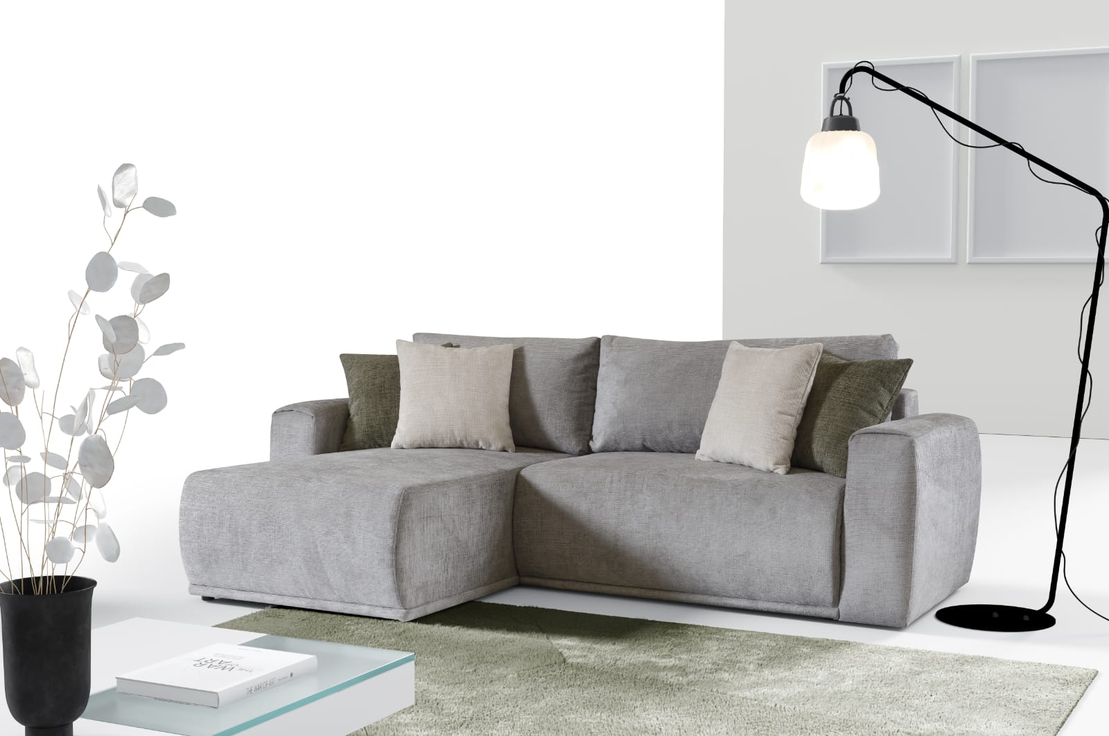 Canapé d’angle convertible – Design moderne avec coffre de rangement et couchage|Destockage|Decora Home