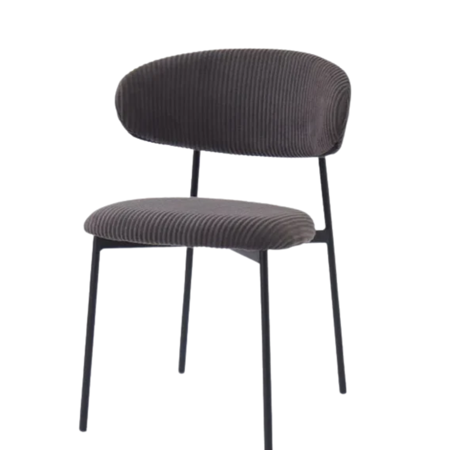 Chaise Revêtement Tissu Côtelé ou Serge – Pieds Métal Noir