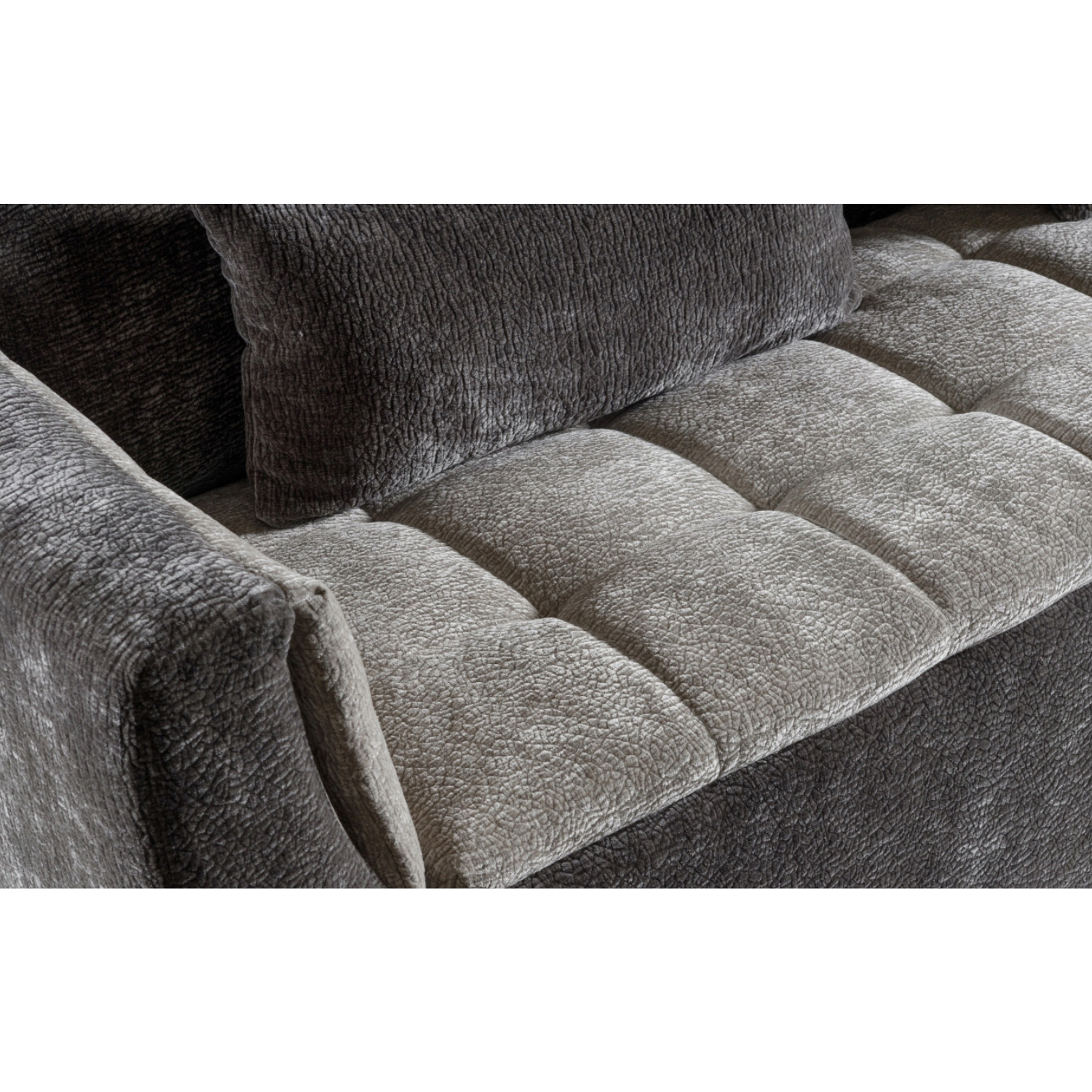 Canapé-lit – Grand canapé gris convertible avec couchage 191x150 cm