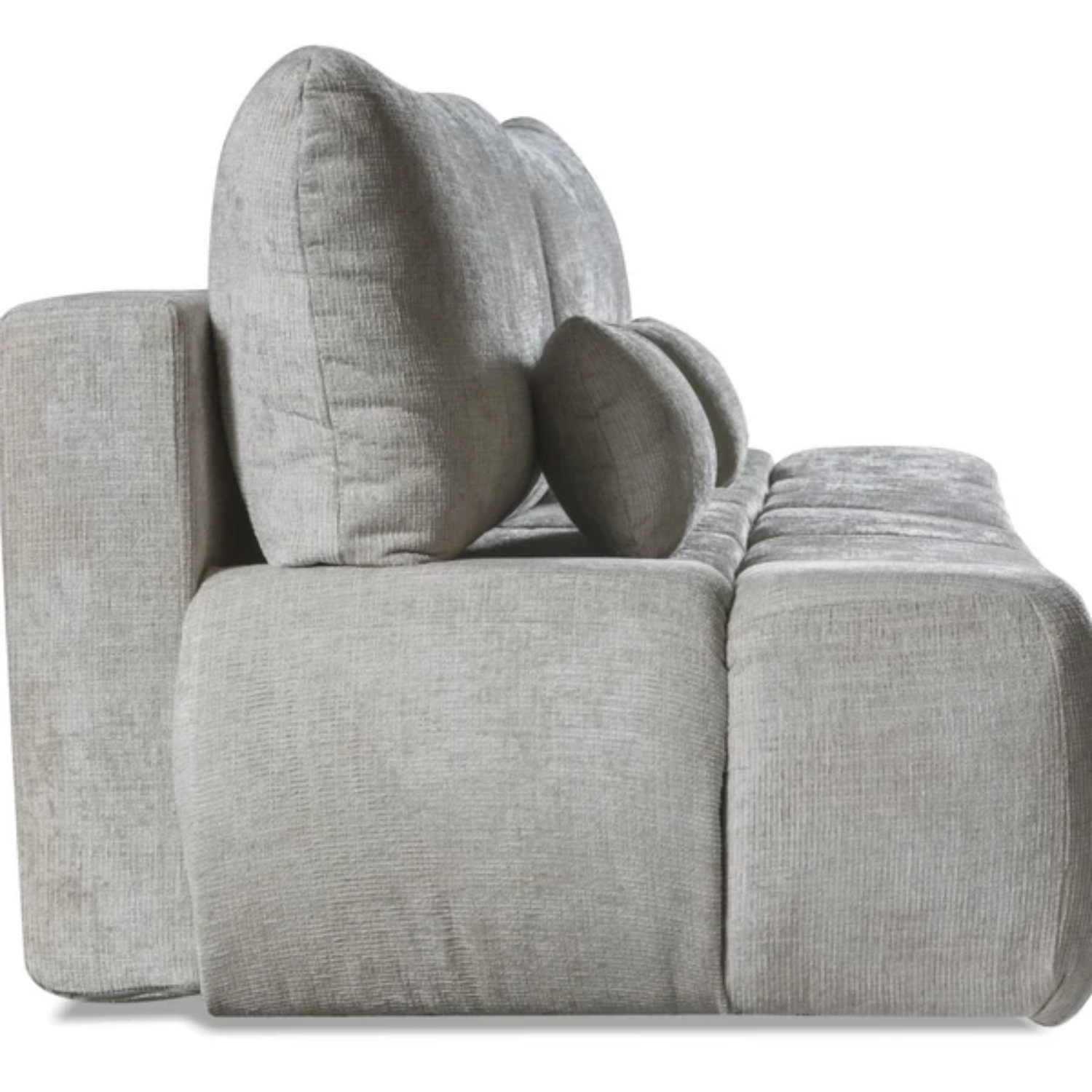 Canapé pratique 207 cm sans côtés avec fonction couchage et coffre