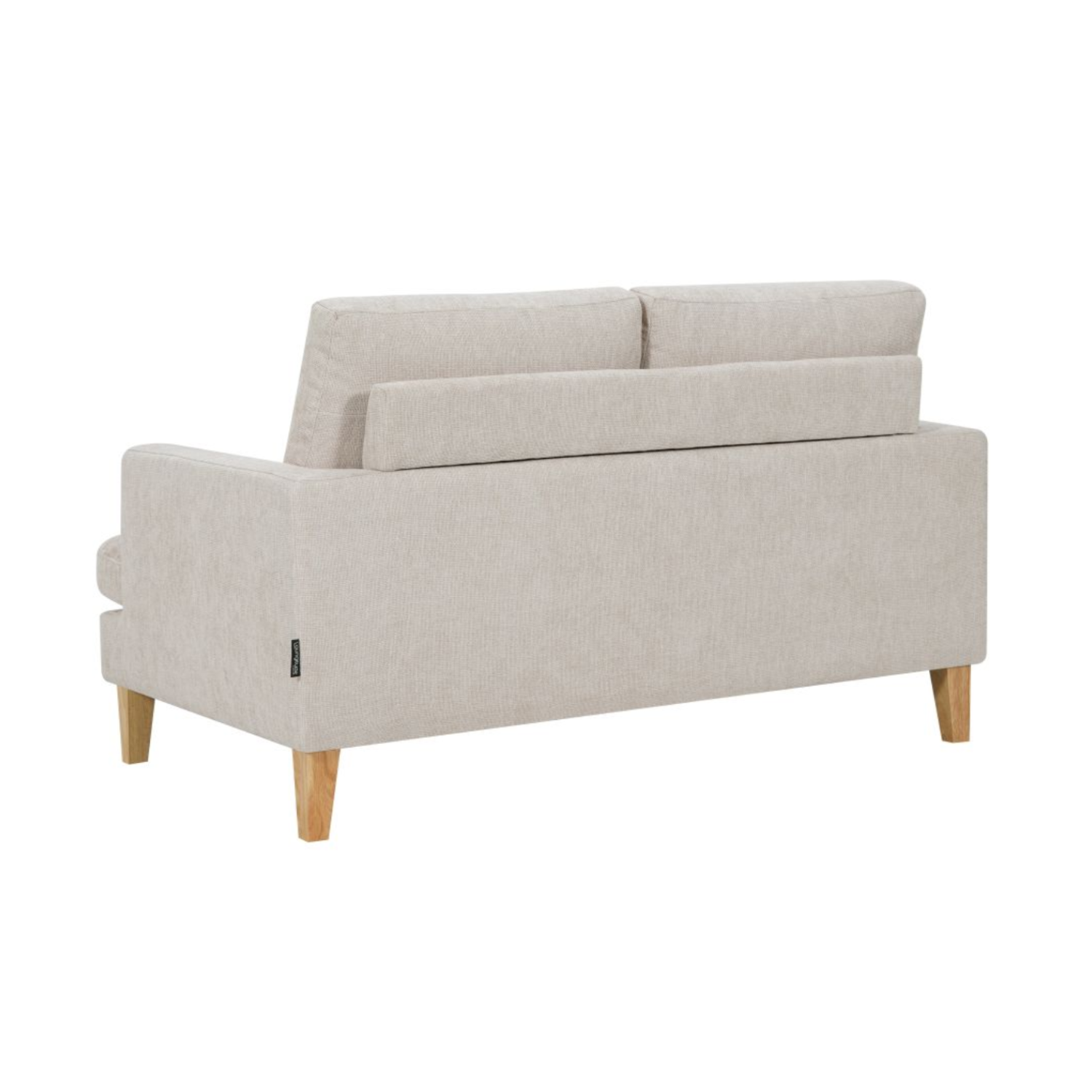 Canapé droit 2 places en tissu - Pieds Bois